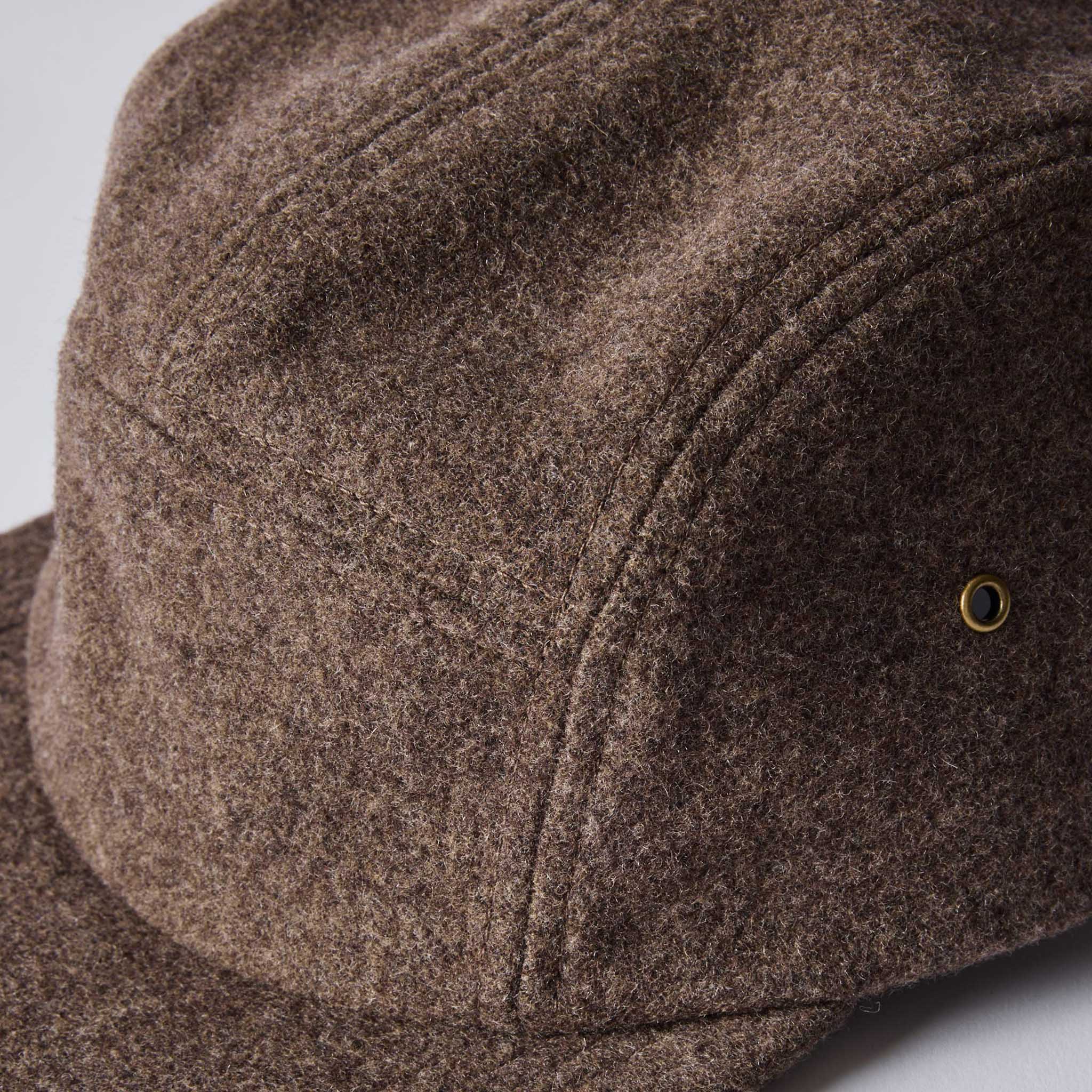 The 5-Panel Cap in Heather Sable Wool Blend - Image 8