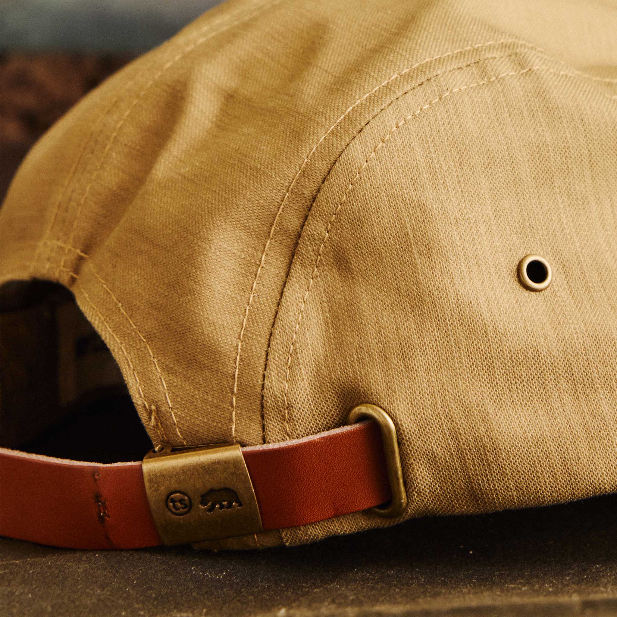 The 5-Panel Cap in Khaki Reverse Sateen - Image 3