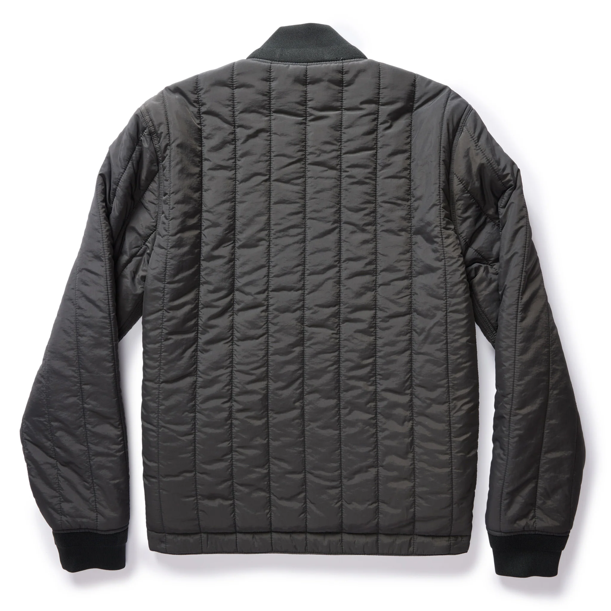 The Able Jacket in Faded Black Quilted Nylon - Image 5