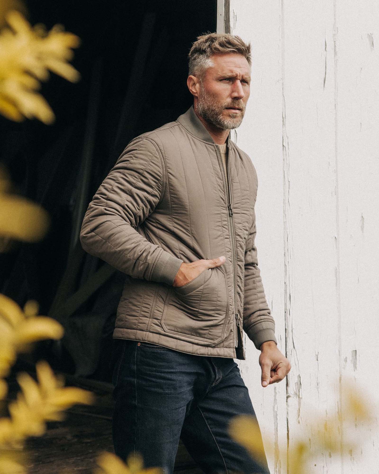 The Able Jacket in Morel Quilted Nylon - Image 2
