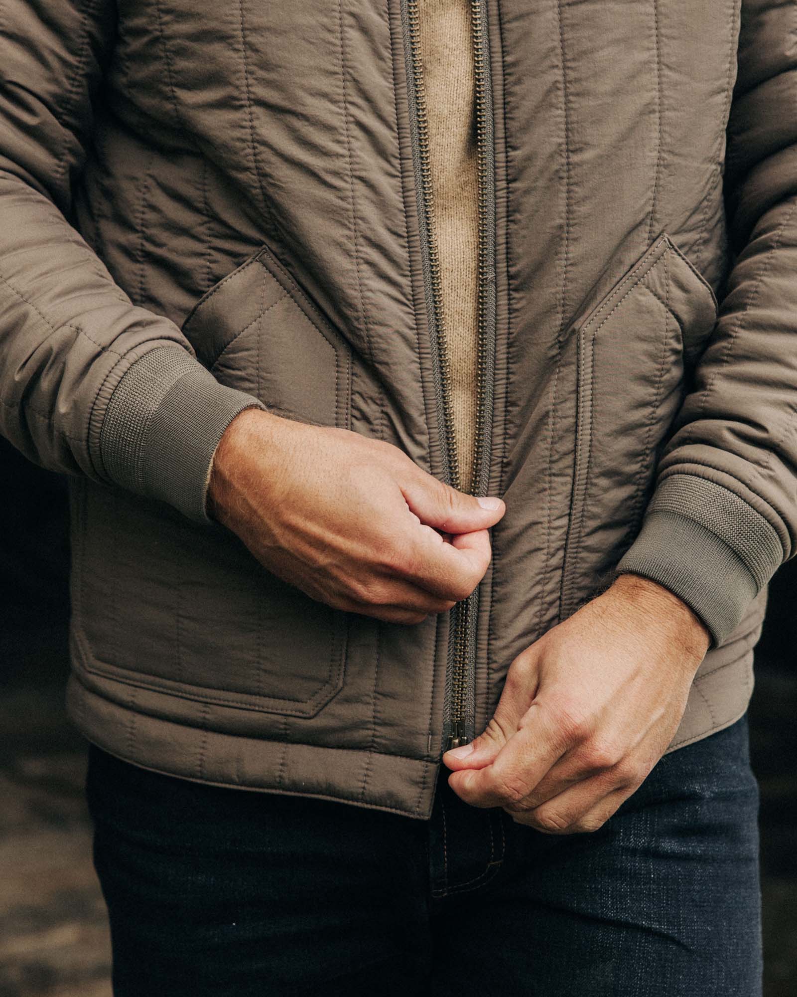 The Able Jacket in Morel Quilted Nylon - Image 4