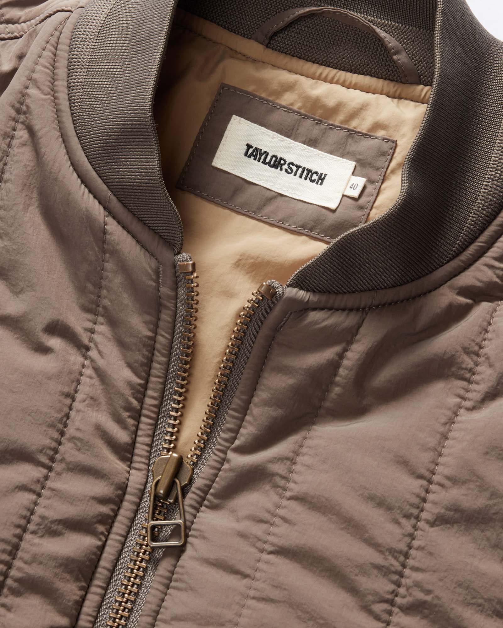 The Able Jacket in Morel Quilted Nylon - Image 8