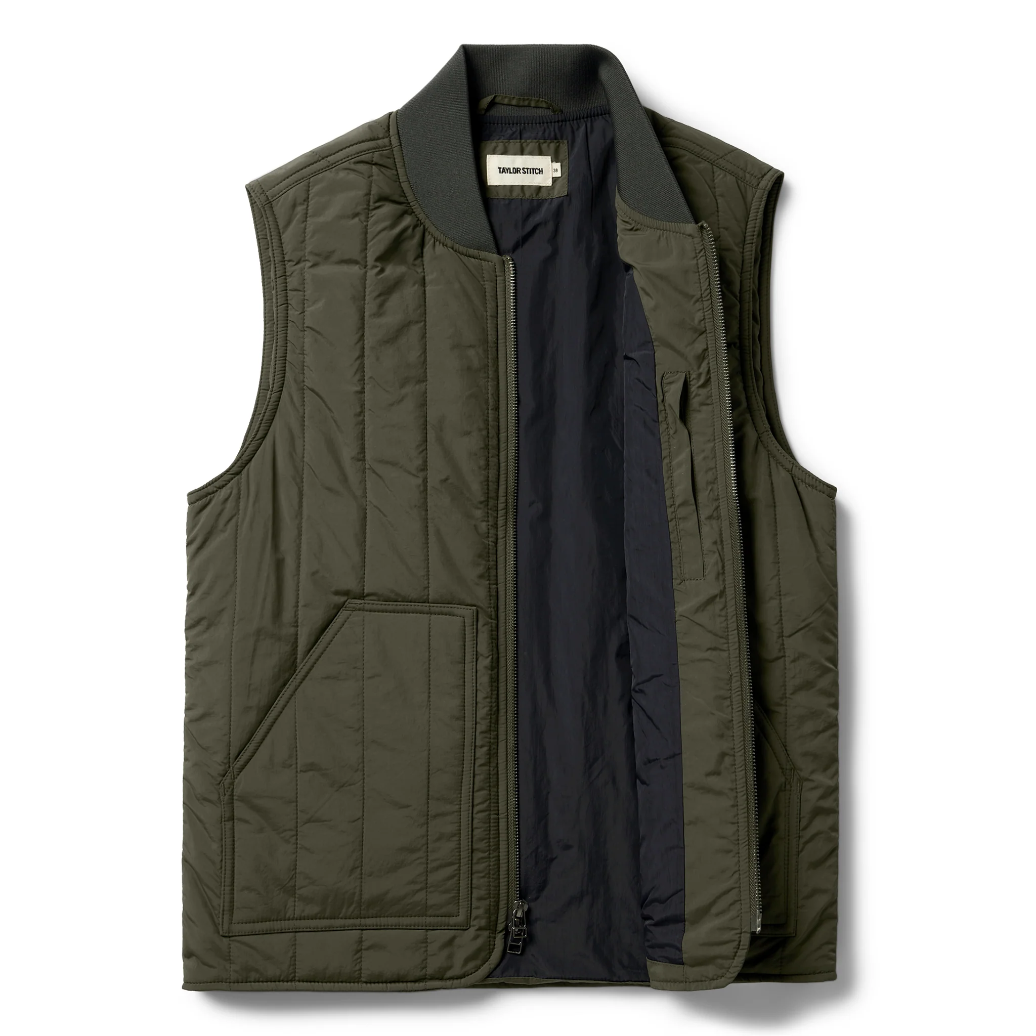 The Able Vest in Quilted Army - Image 7
