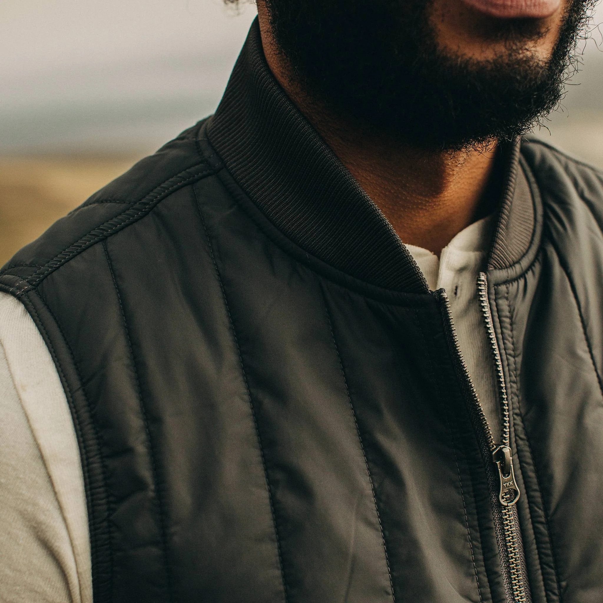 The Able Vest in Quilted Charcoal - Image 3