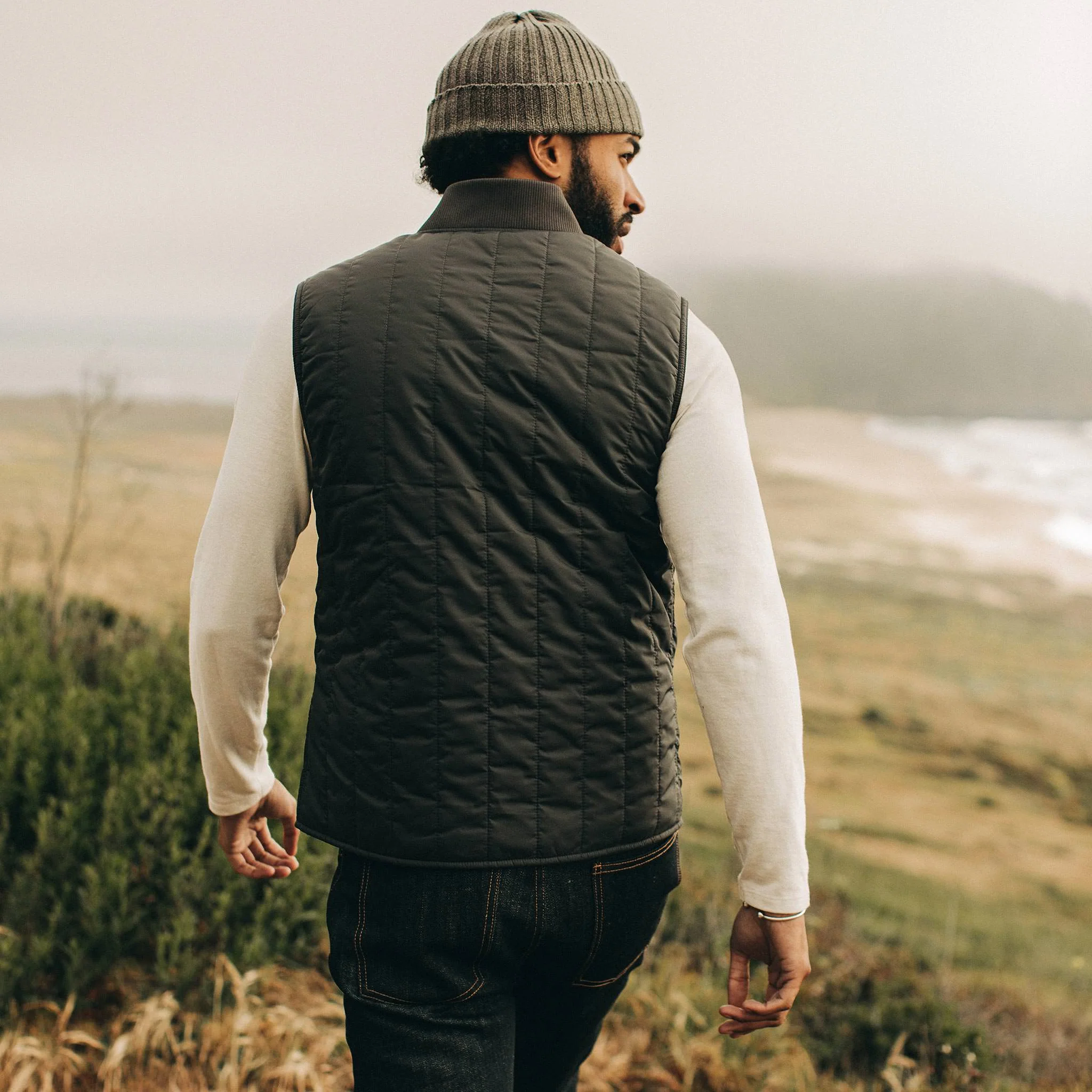 The Able Vest in Quilted Charcoal - Image 4
