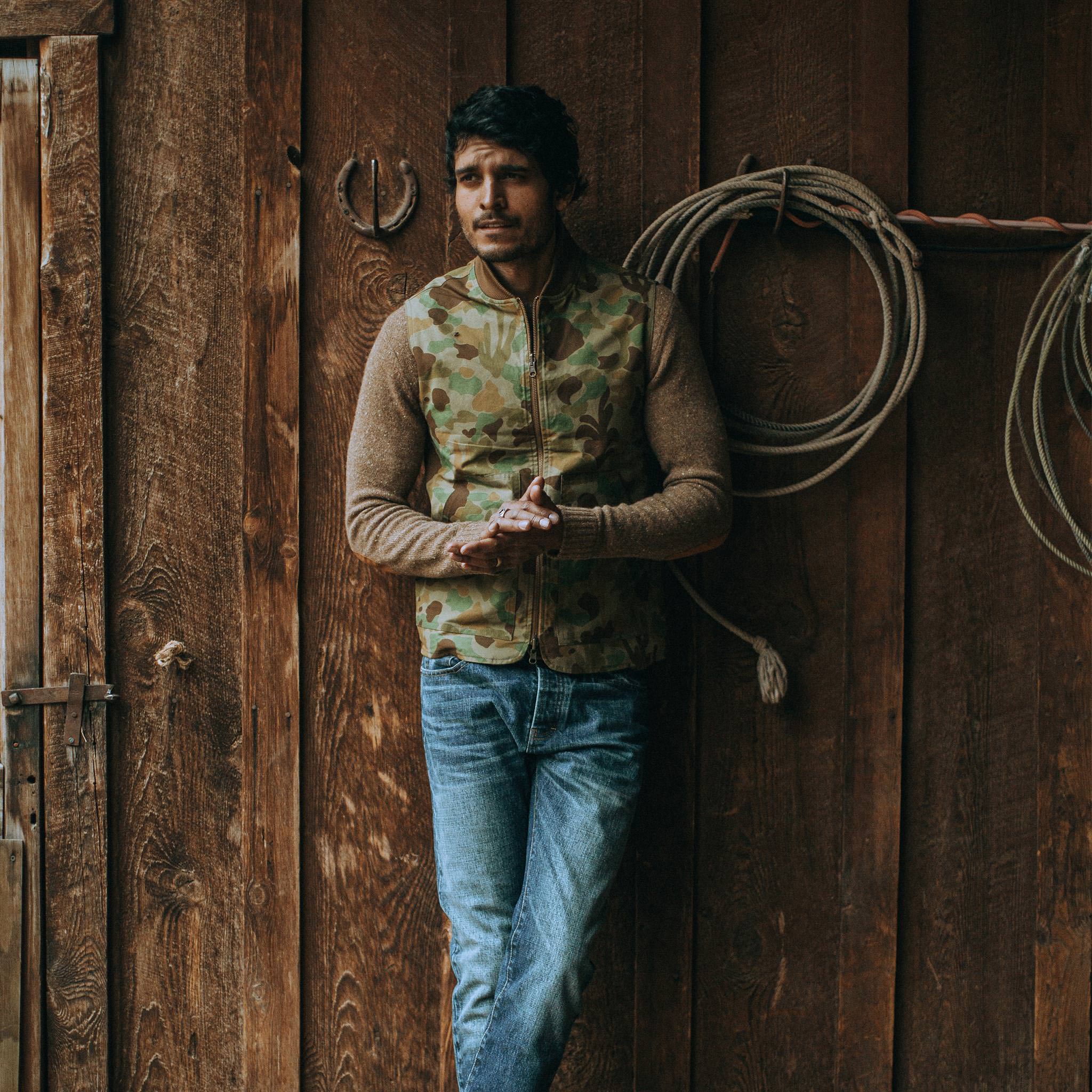 The Taylor Stitch x Gear Patrol Reversible Able Vest in Arid Camo - Image 7