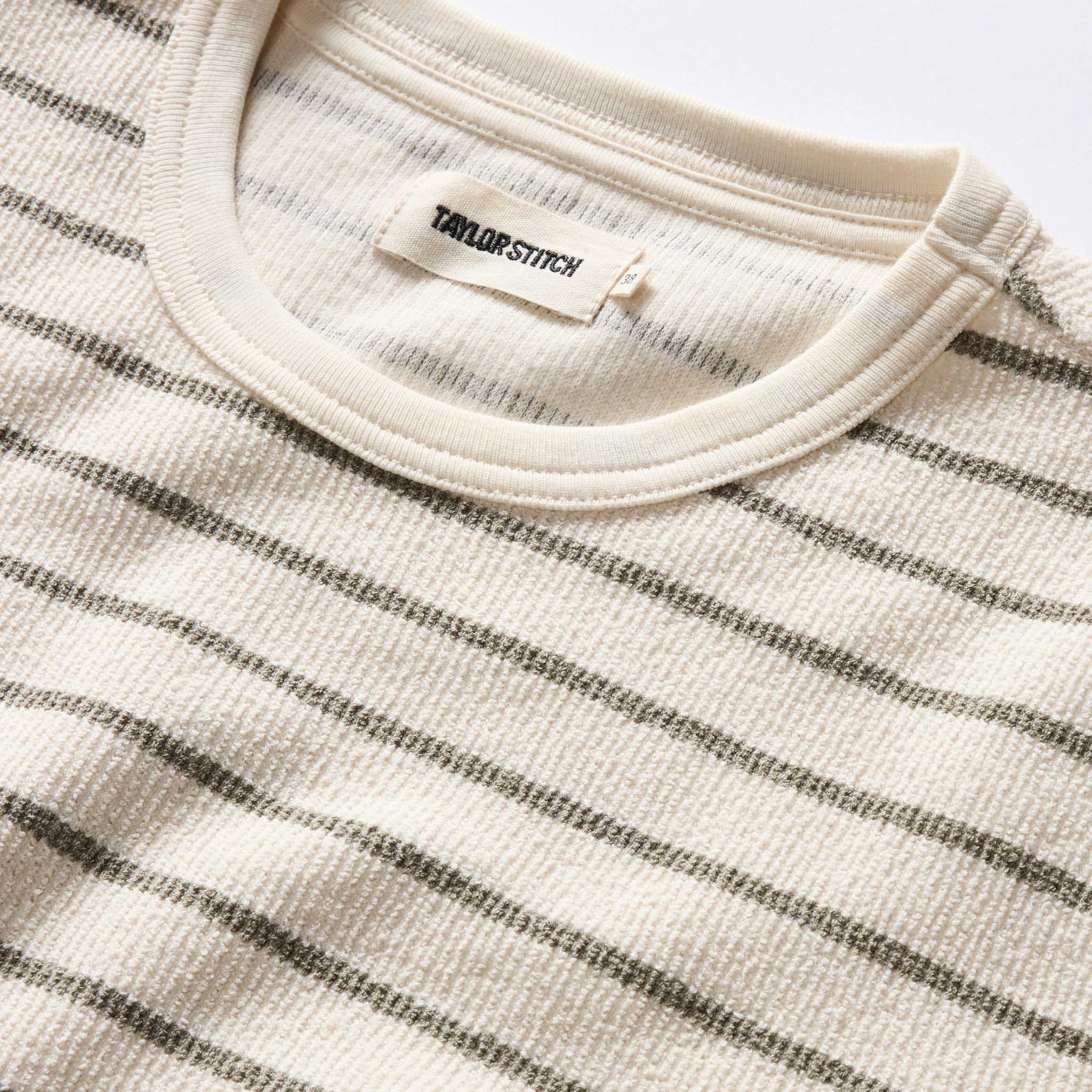 The Adams Crew in Cilantro Stripe Reverse Terry - Image 6