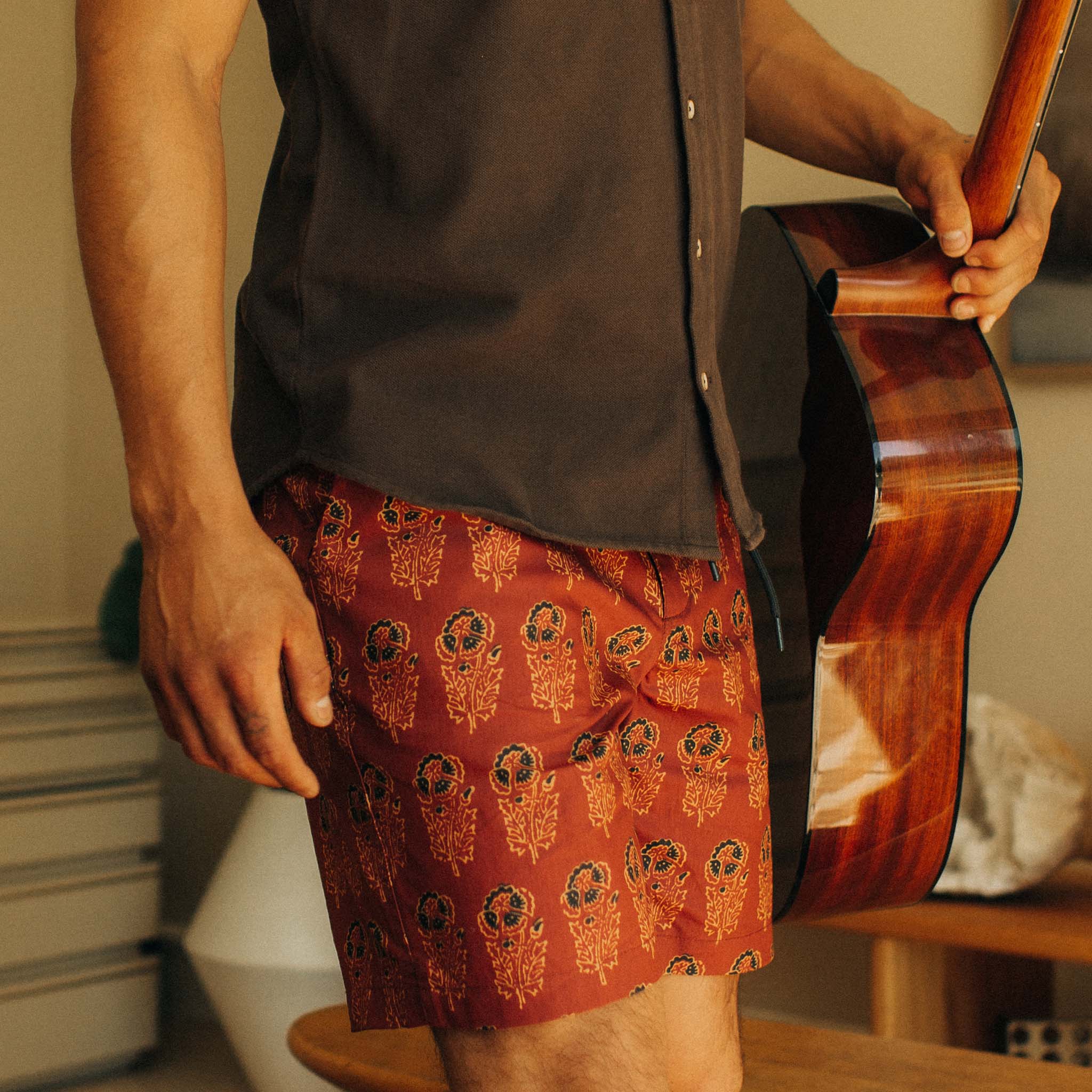 The Adventure Short in Rust Floral - Image 4
