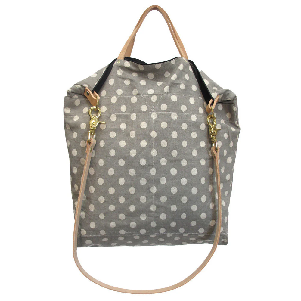Ali Golden Reversible Tote - Black/Grey Dot - Image 2
