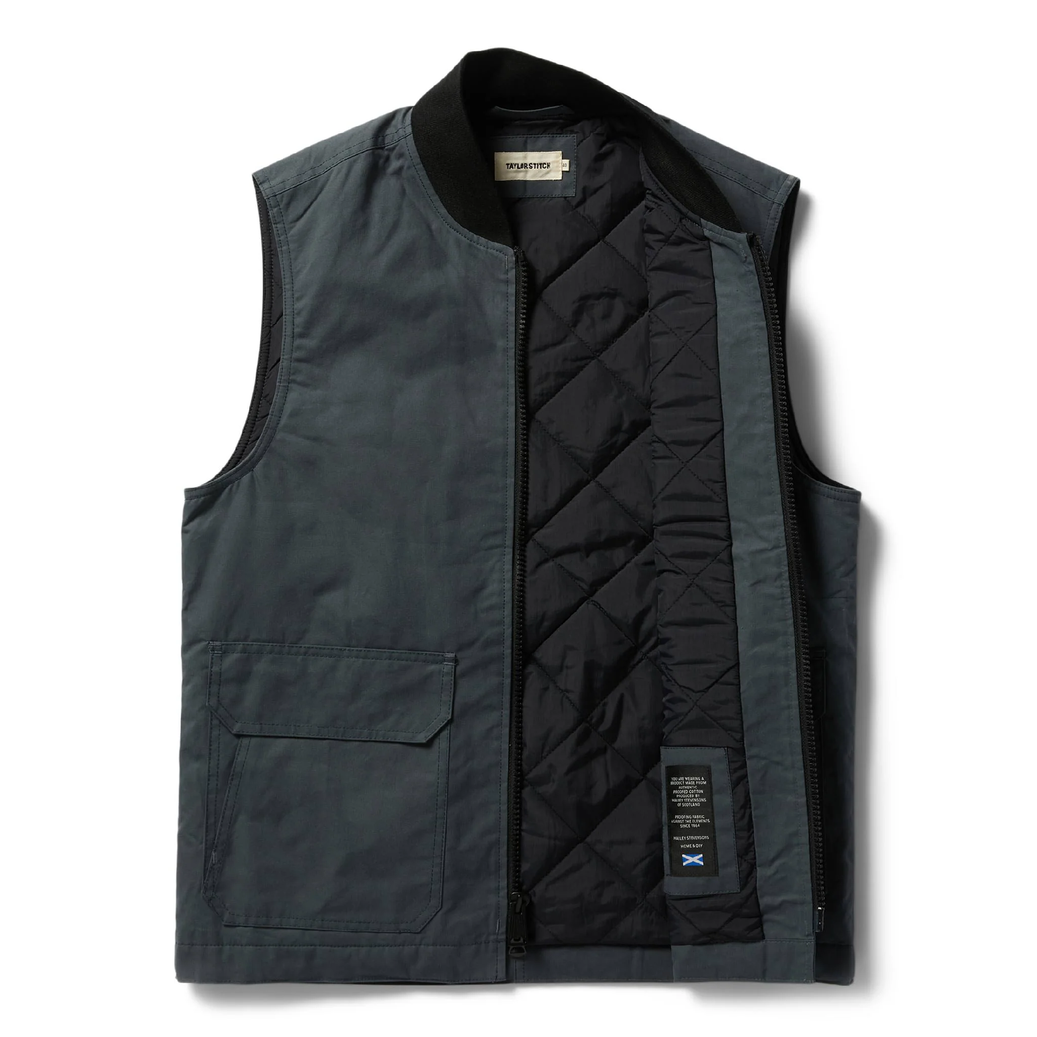 The Anchorage Vest in Charcoal Dry Wax - Image 8