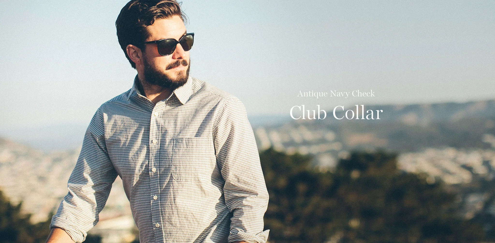 Antique Navy Check Club Collar - Image 11