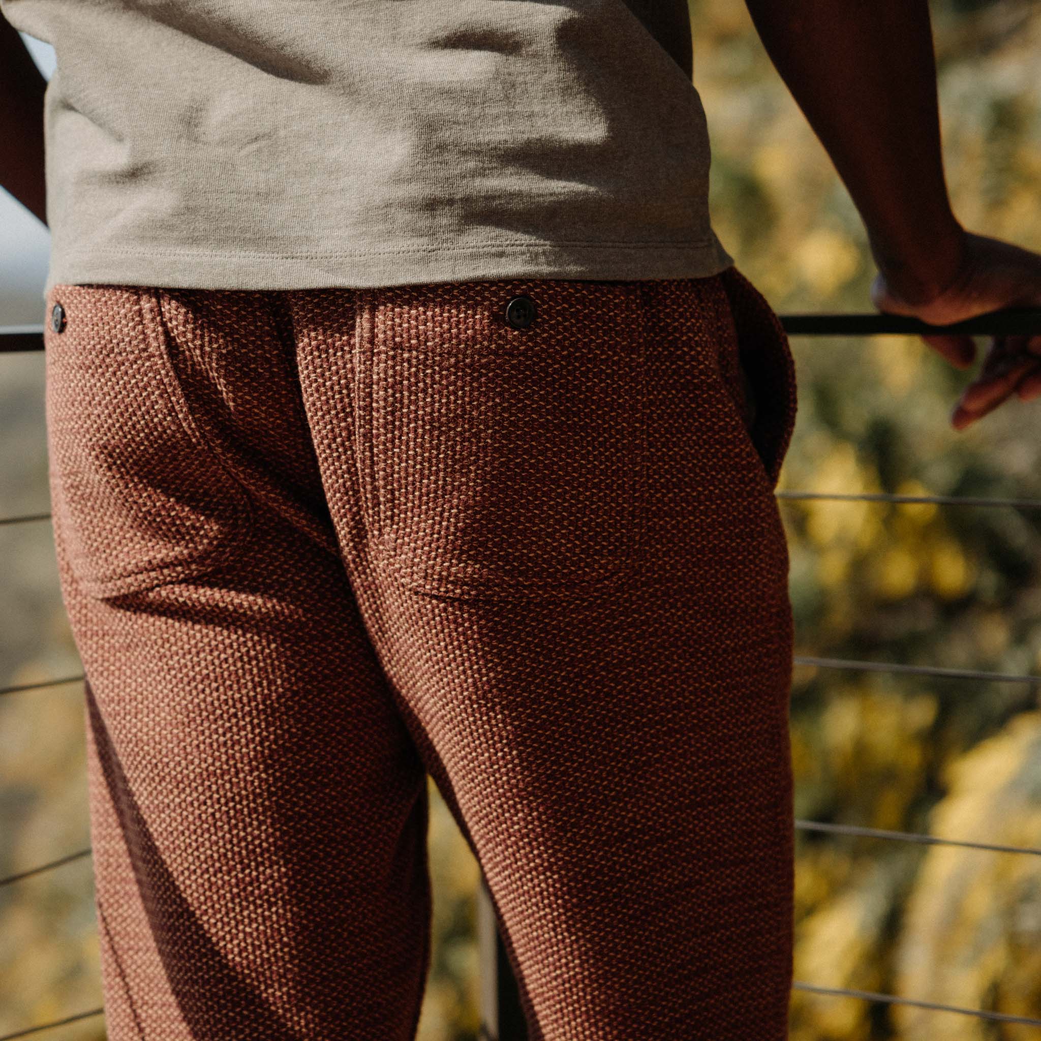 The Apres Pant in Black Cherry Sashiko - Image 4