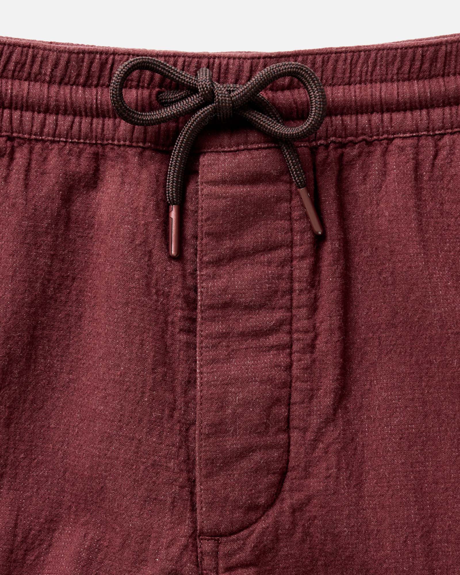 The Apres Pant in Burgundy Double Cloth - Image 6