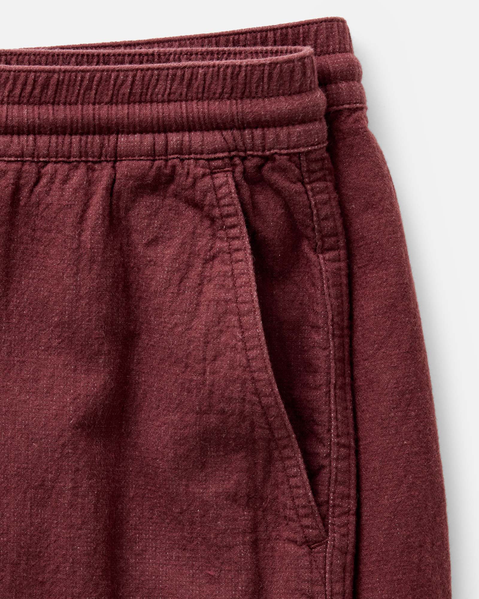 The Apres Pant in Burgundy Double Cloth - Image 8