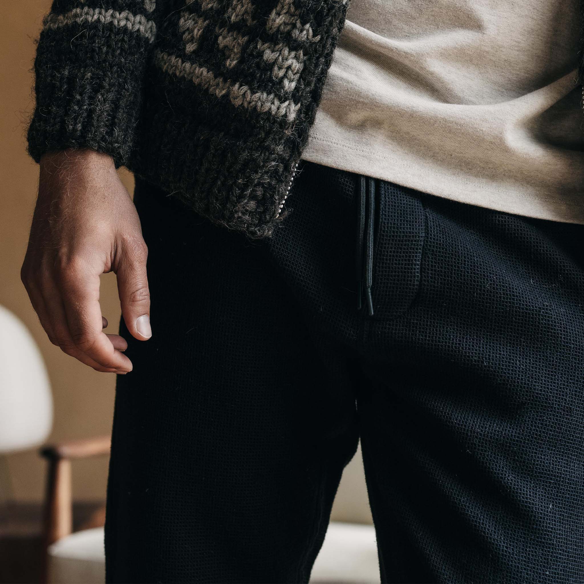 The Apres Pant in Coal Waffle - Image 3