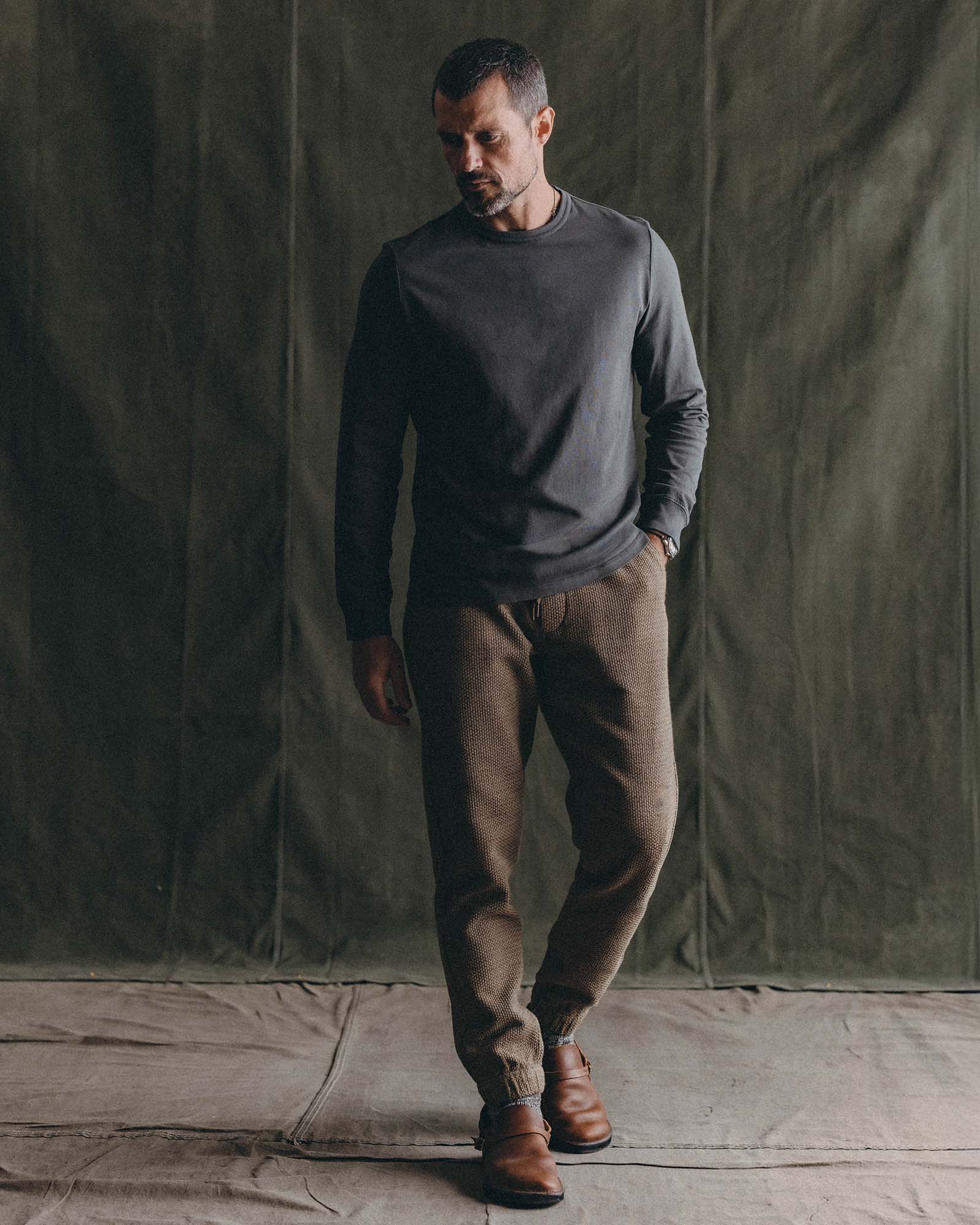 The Apres Pant in Cypress Sashiko - Image 3