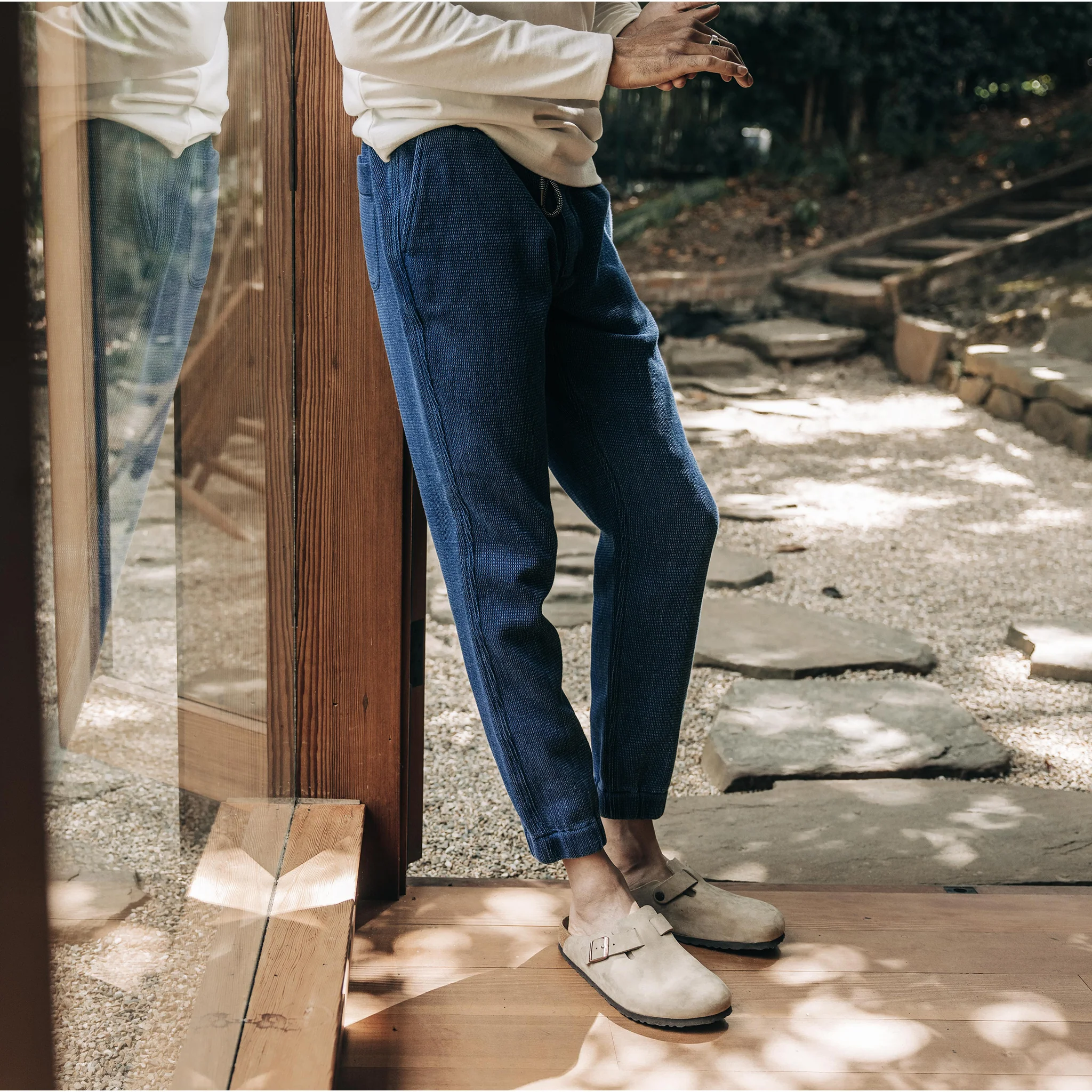 The Apres Pant in Indigo Waffle - Image 4