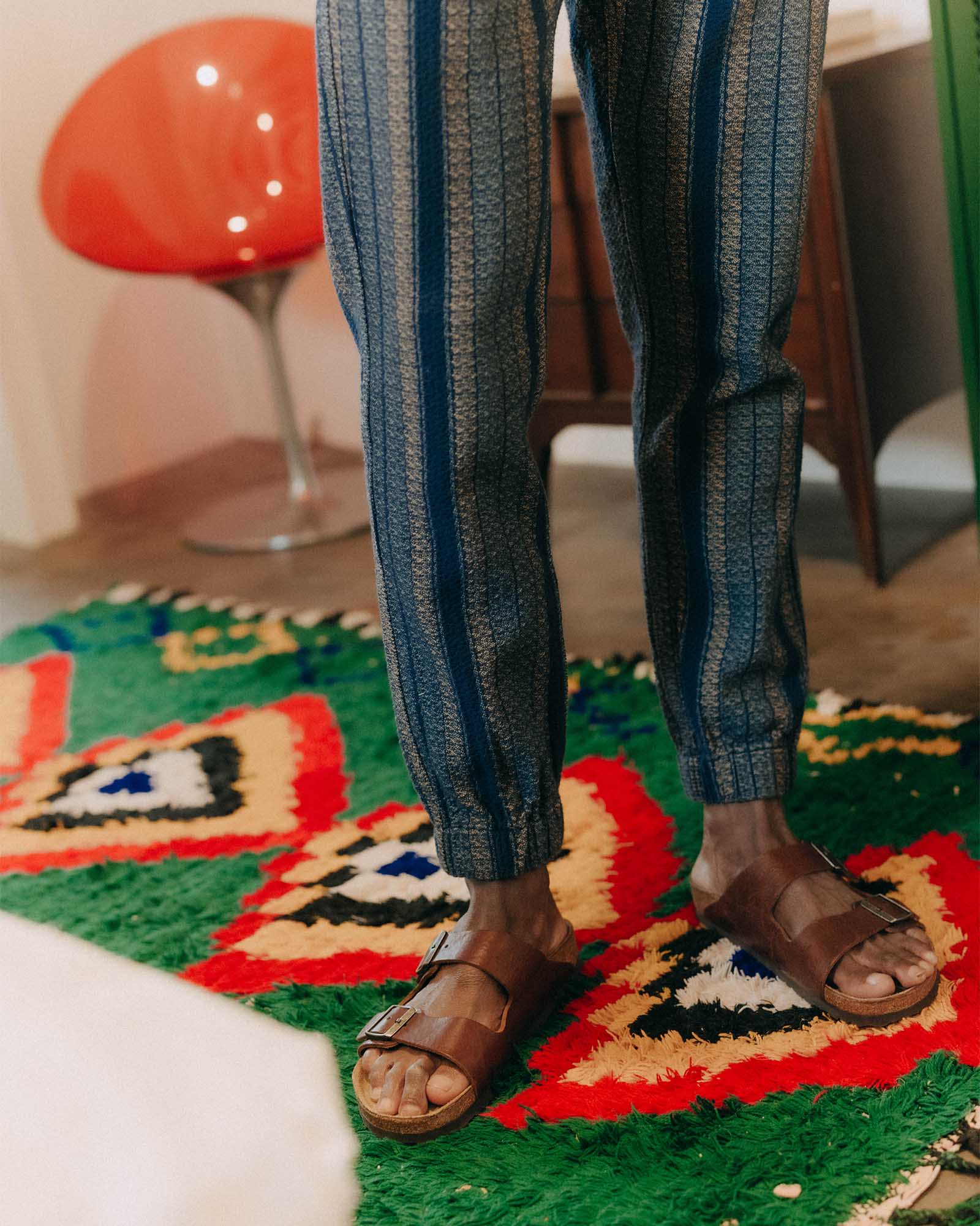 The Apres Pant in Marine Stripe - Image 3