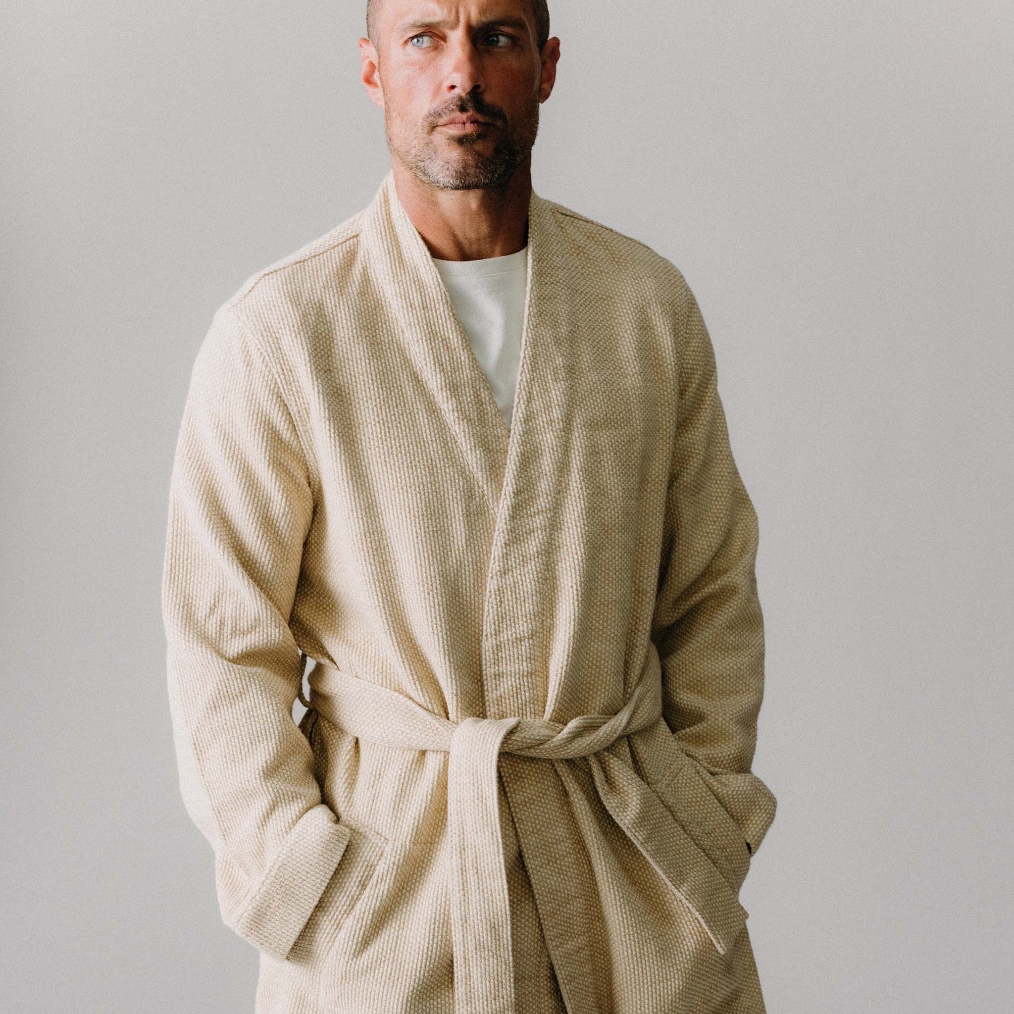 The Apres Robe in Natural Sashiko - Image 3