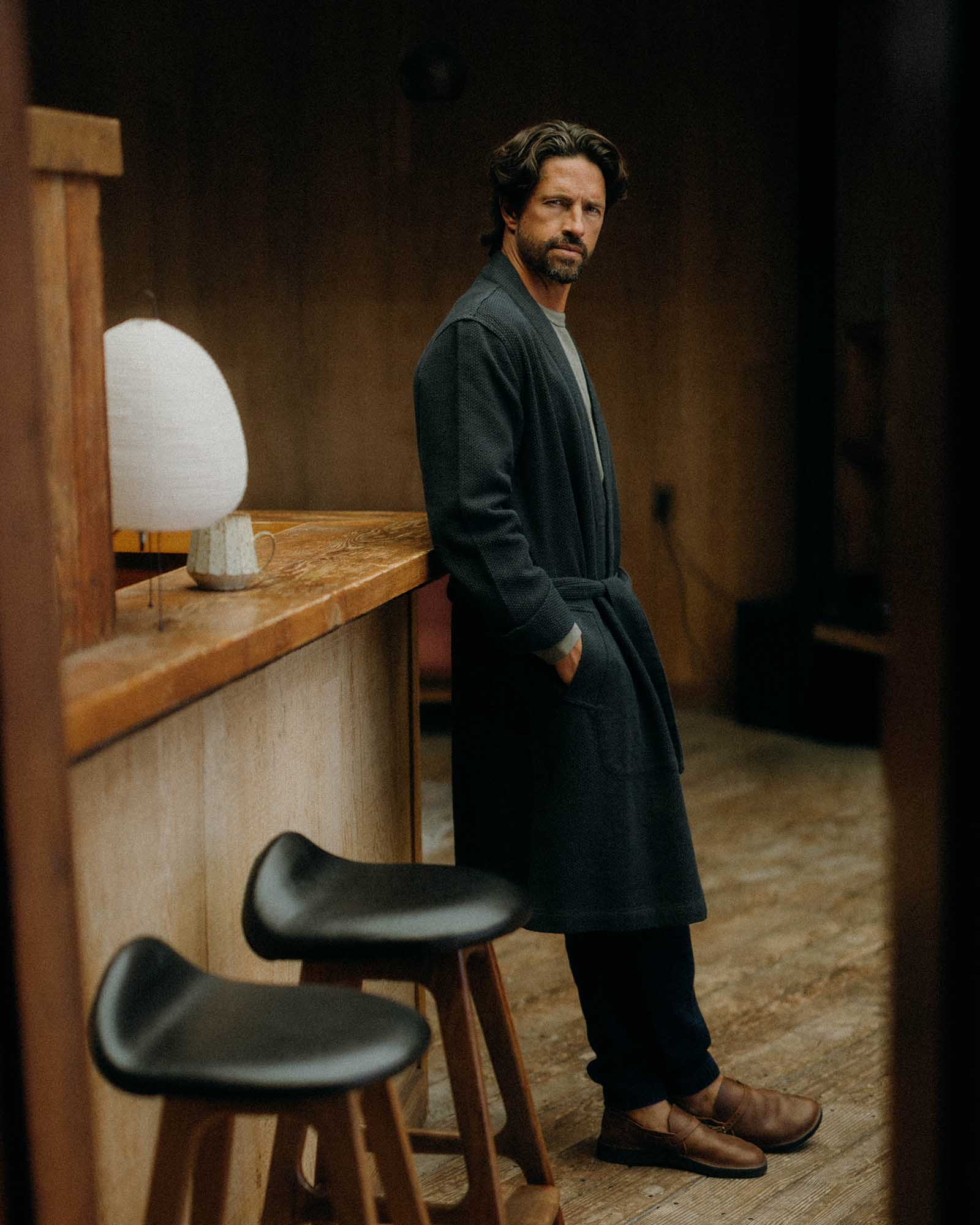 The Apres Robe in Navy Sashiko - Image 2