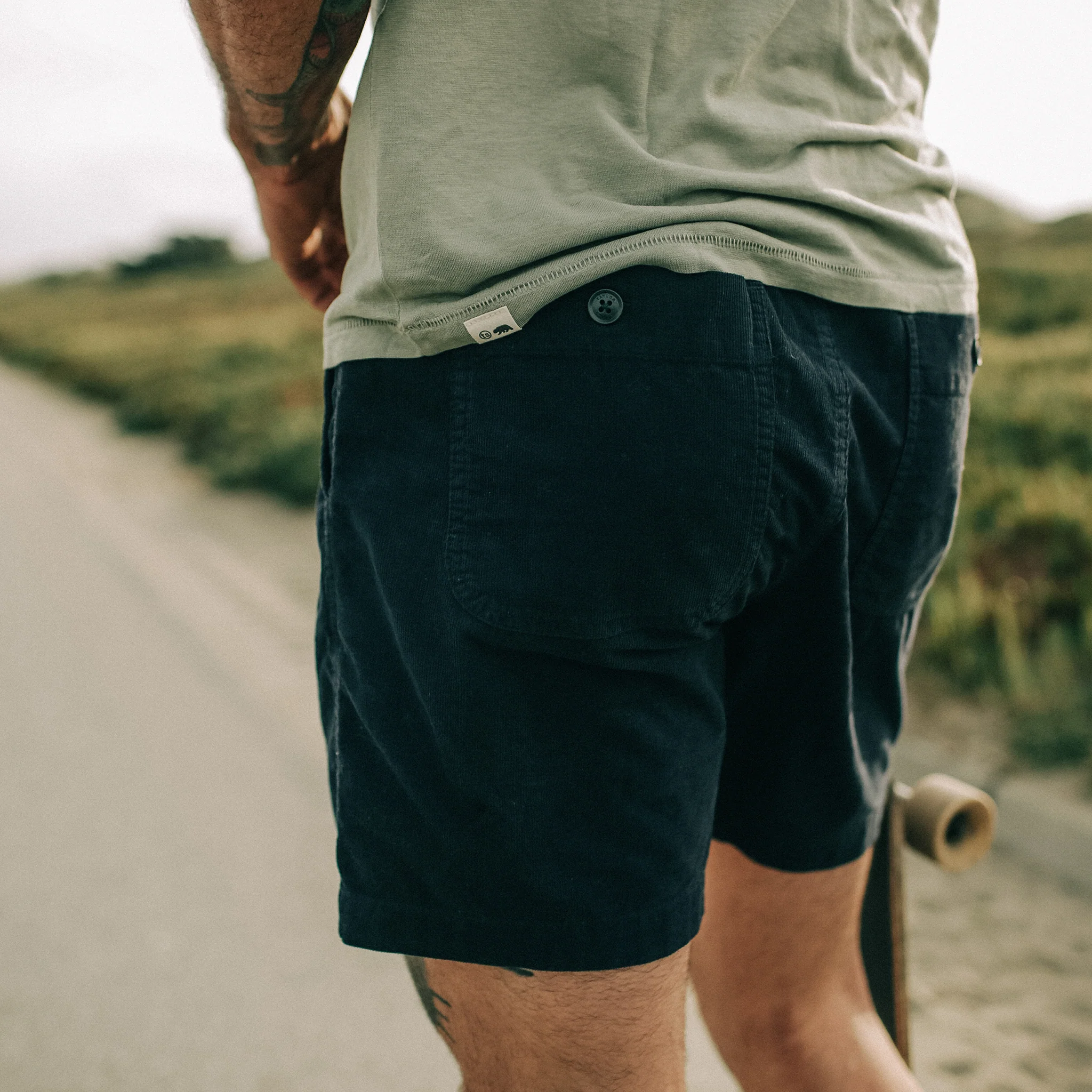 The Apres Short in Dark Navy Pinwale - Image 3