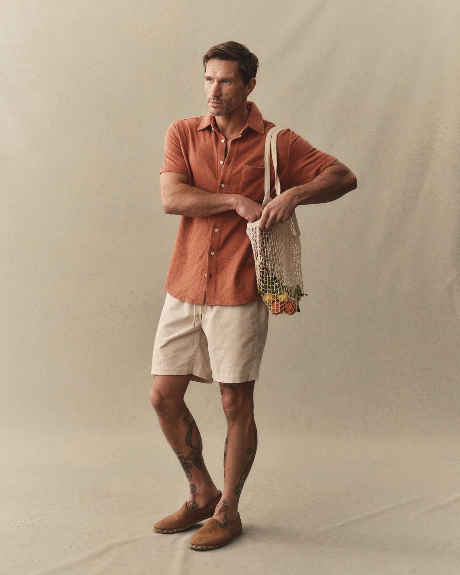 The Apres Short in Heather Oat Pincord - Image 3