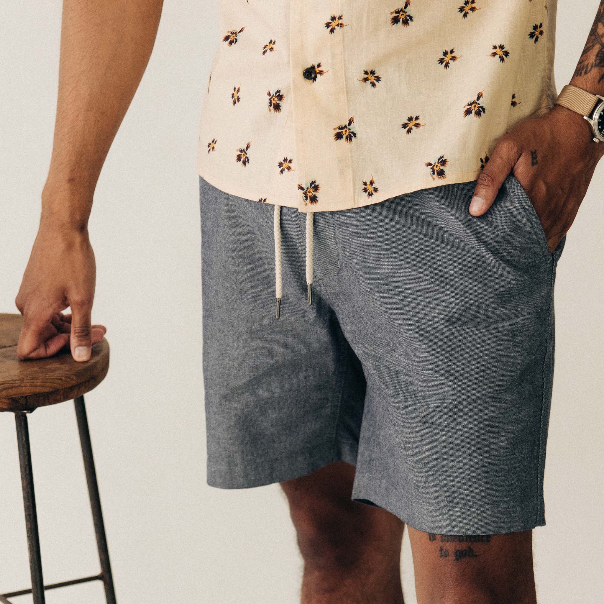 The Apres Short in Indigo Chambray - Image 2