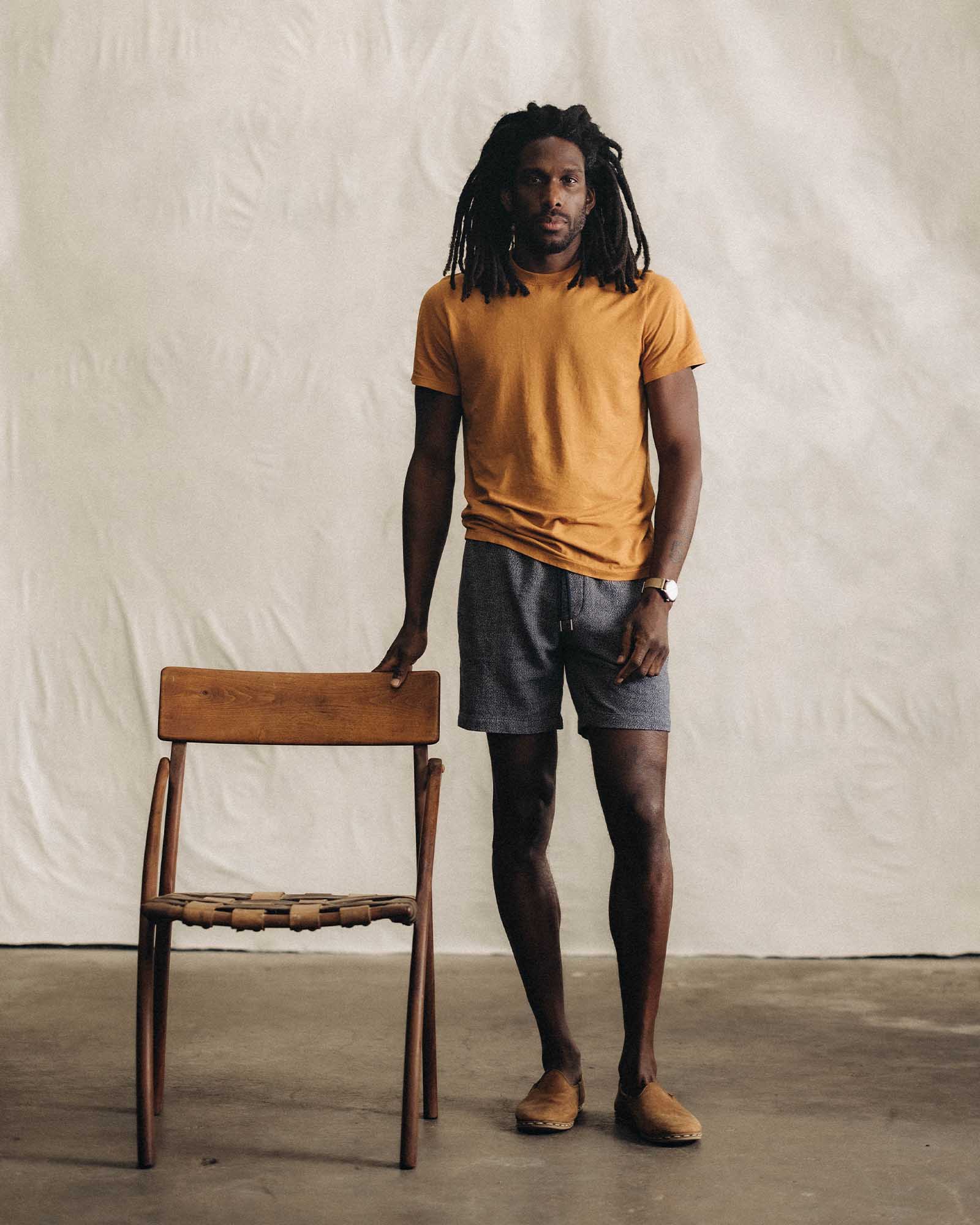 The Apres Short in Navy Linen Tweed - Image 2