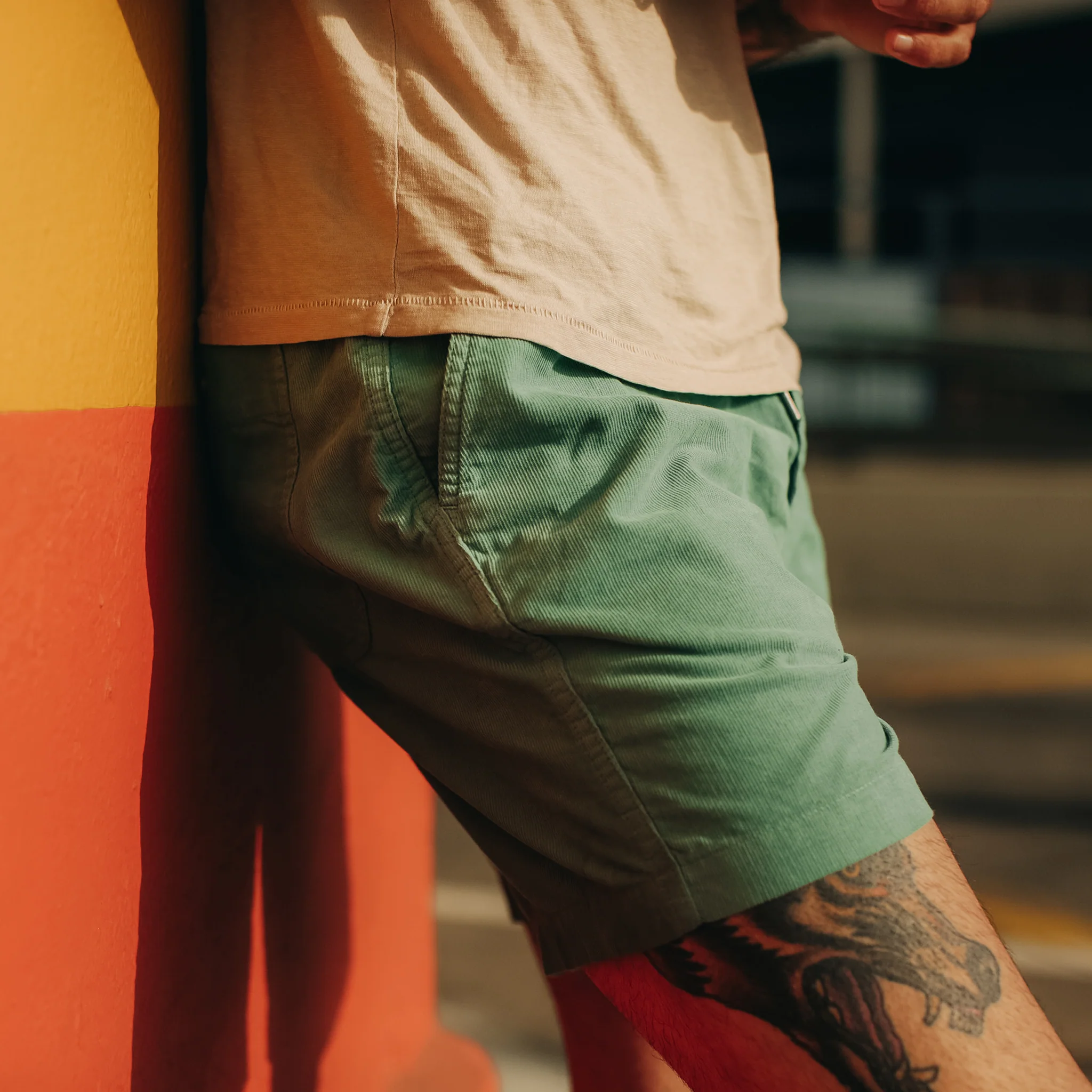 The Apres Short in Ocean Pinwale - Image 2