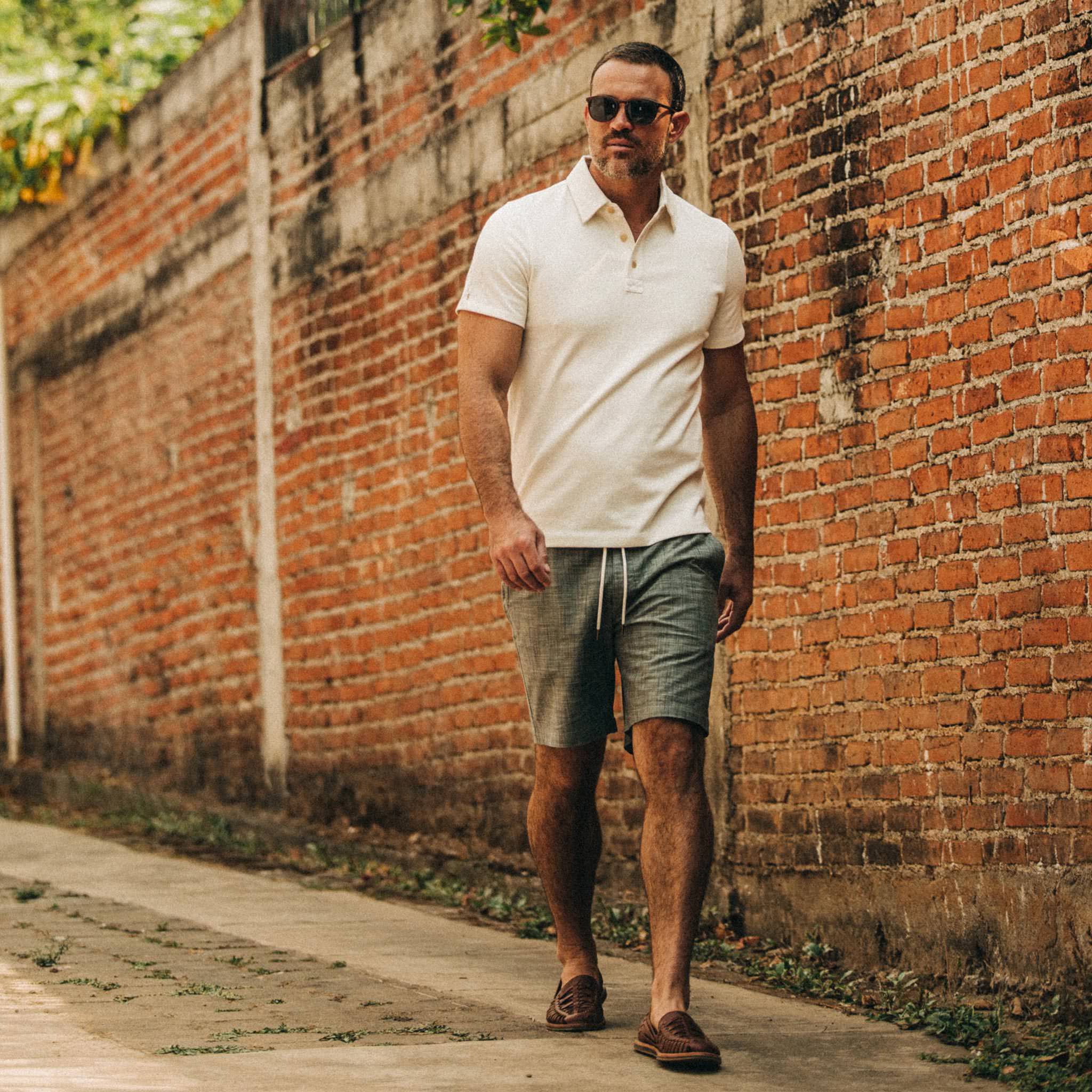 The Apres Short in Olive Pin Dot - Image 2