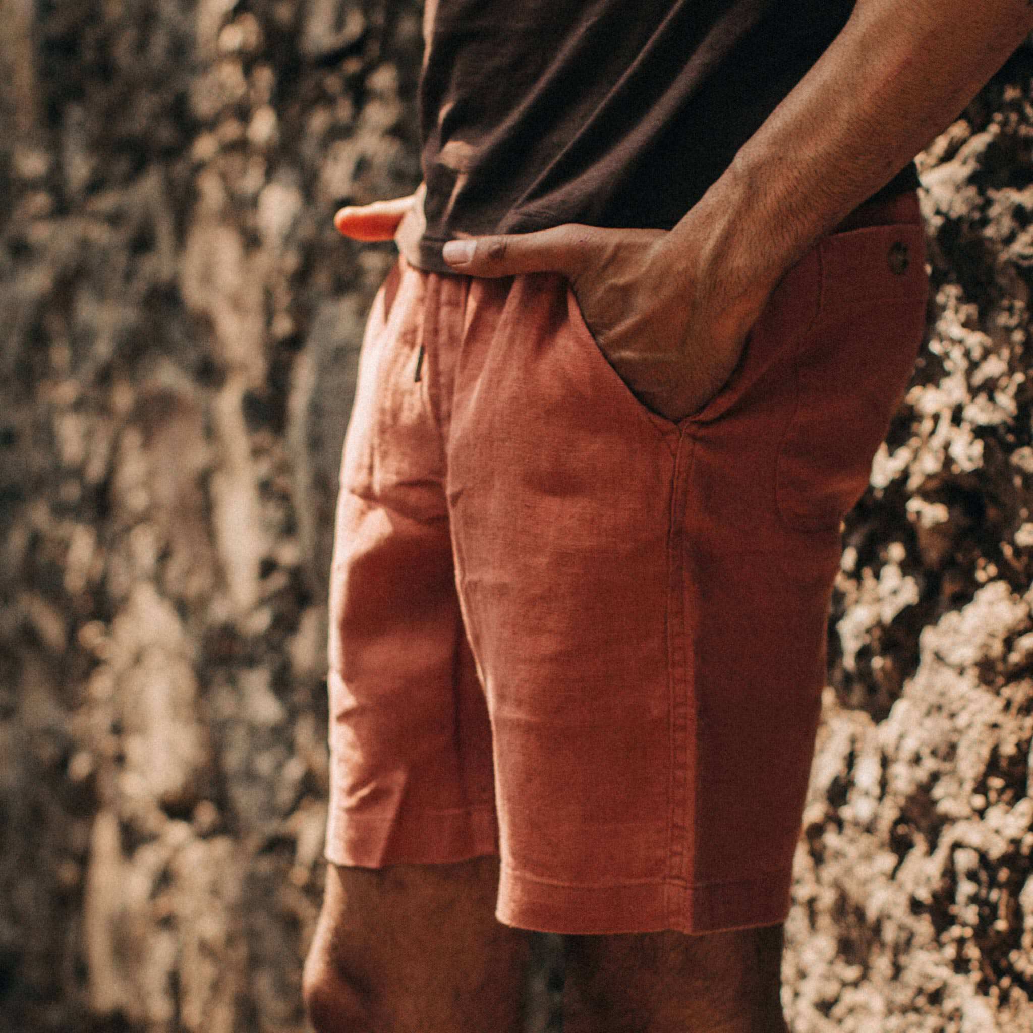 The Apres Short in Rust Hemp - Image 3