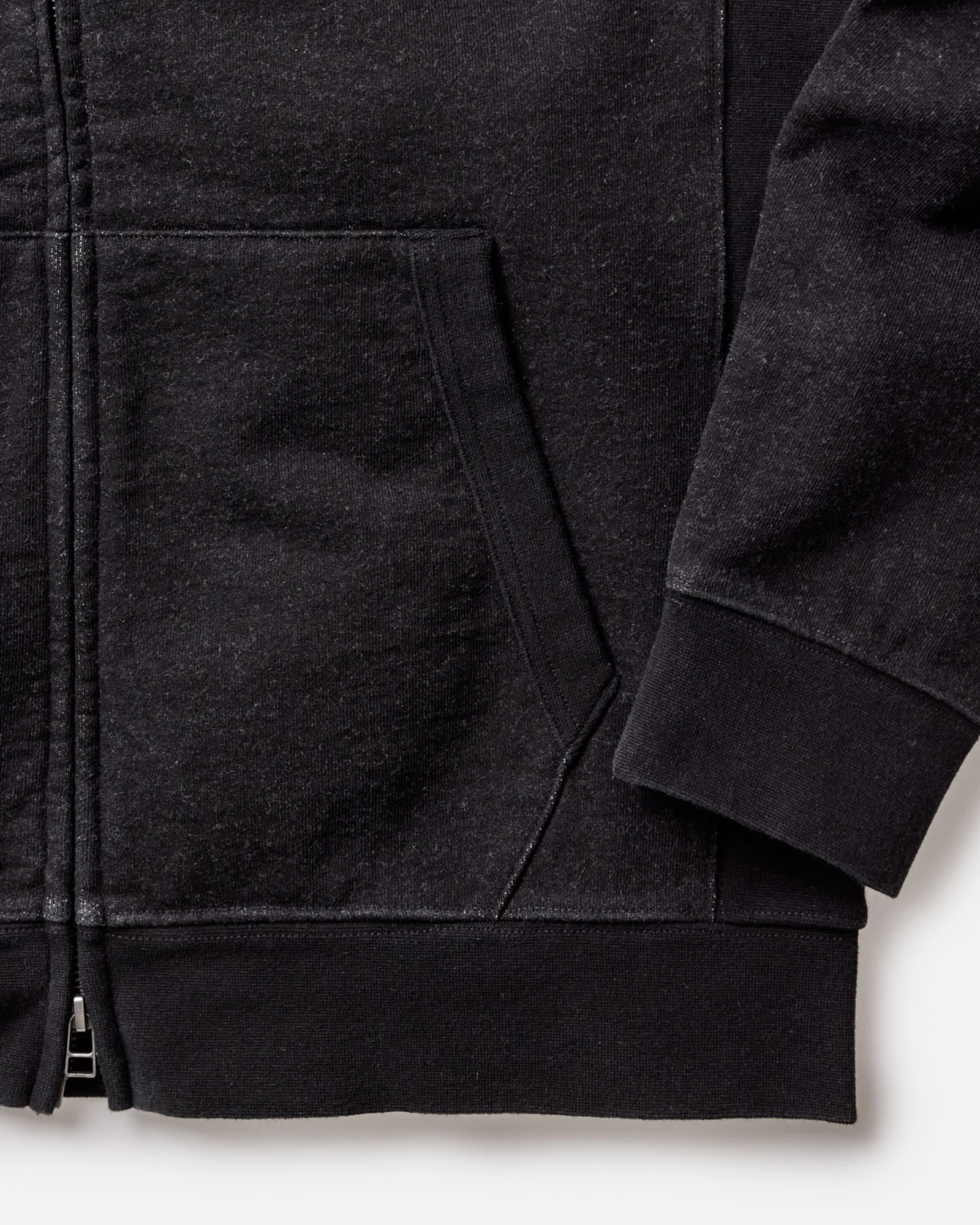 The Apres Zip Hoodie in Black Indigo Terry - Image 6