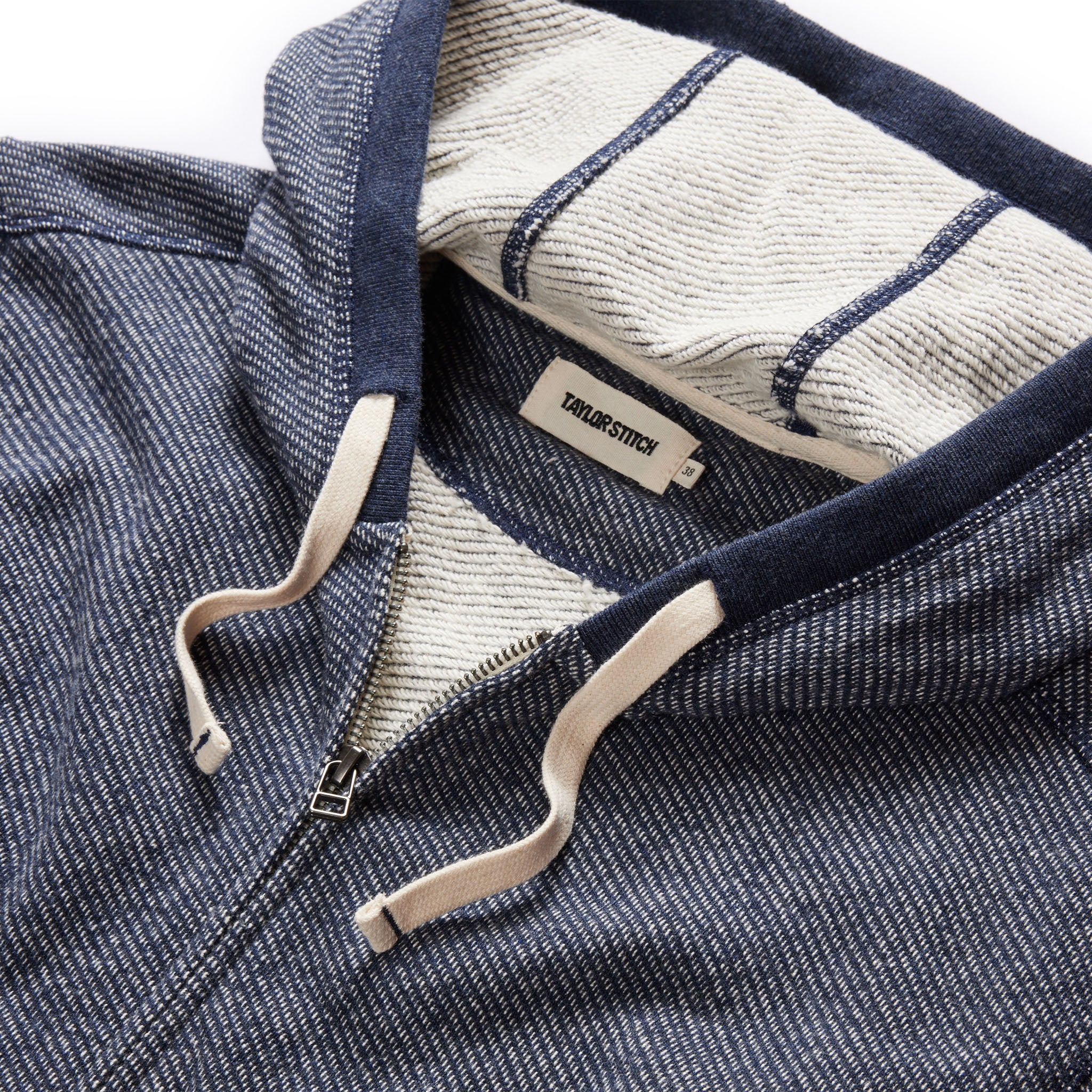 The Apres Zip Hoodie in Heather Navy Terry - Image 5