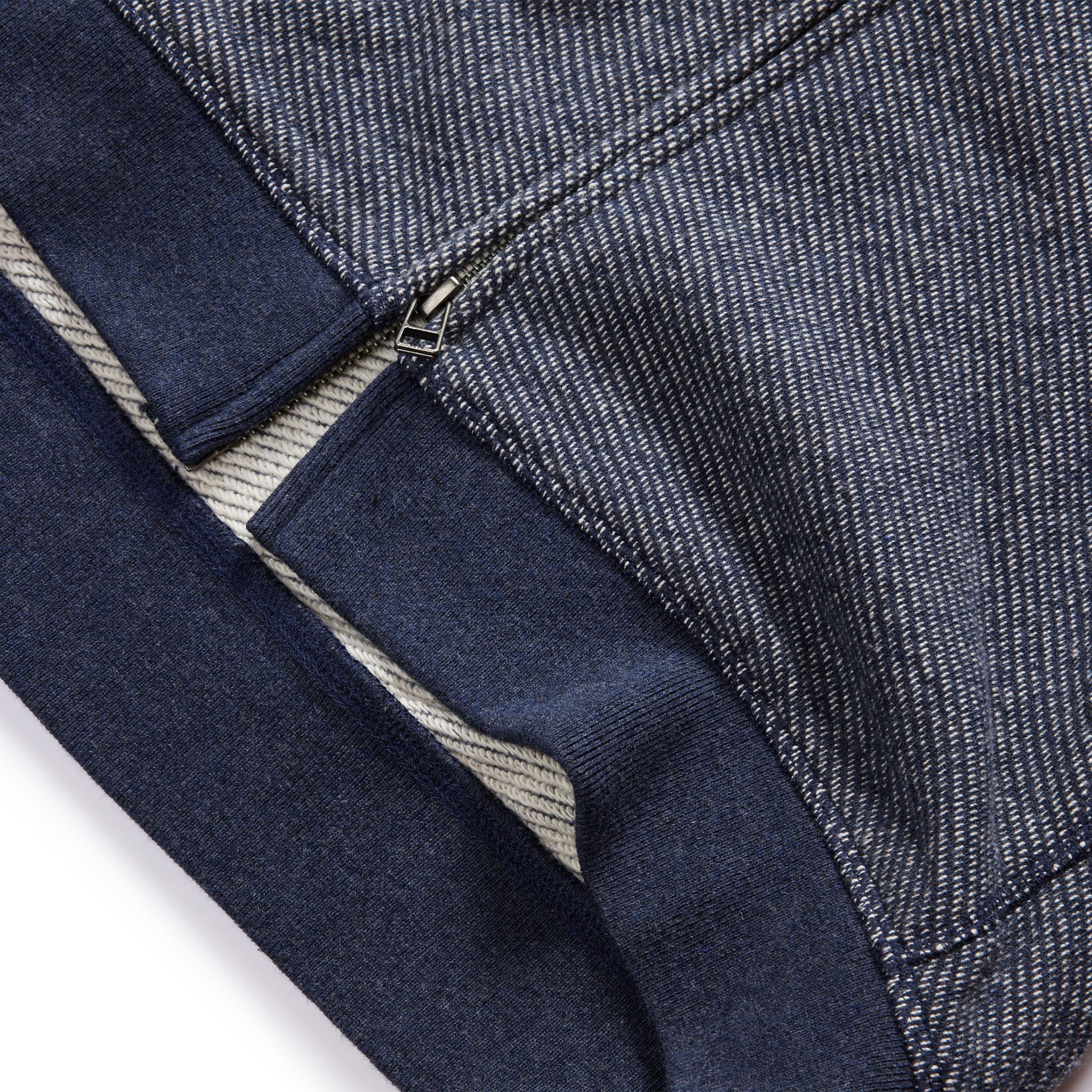 The Apres Zip Hoodie in Heather Navy Terry - Image 7