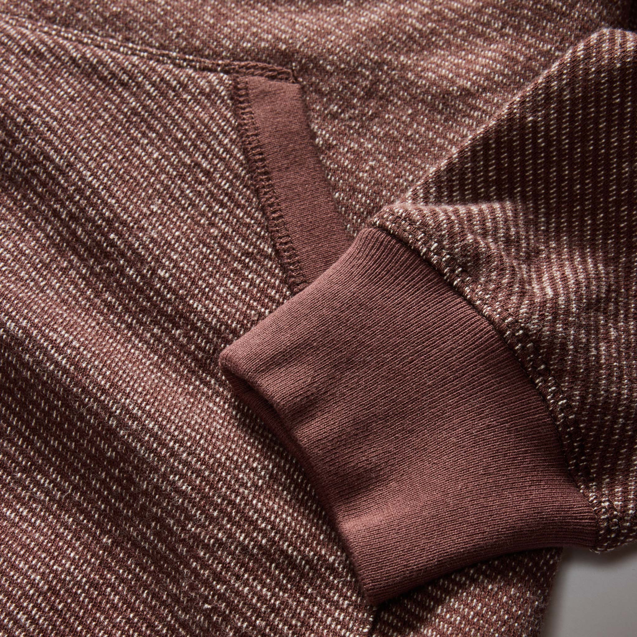 The Apres Zip Hoodie in Merlot French Terry Twill - Image 7
