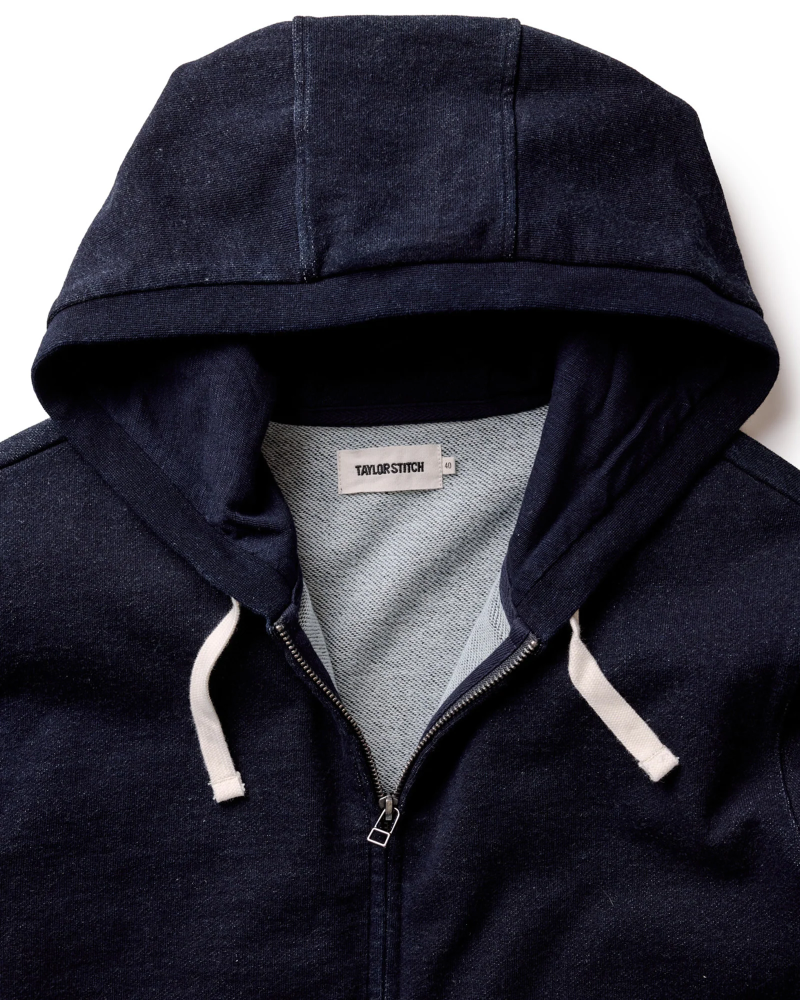 The Apres Zip Hoodie in Rinsed Indigo Terry - Image 5
