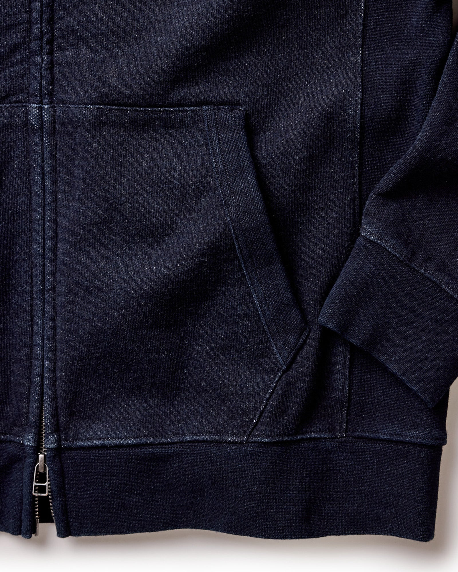 The Apres Zip Hoodie in Rinsed Indigo Terry - Image 6