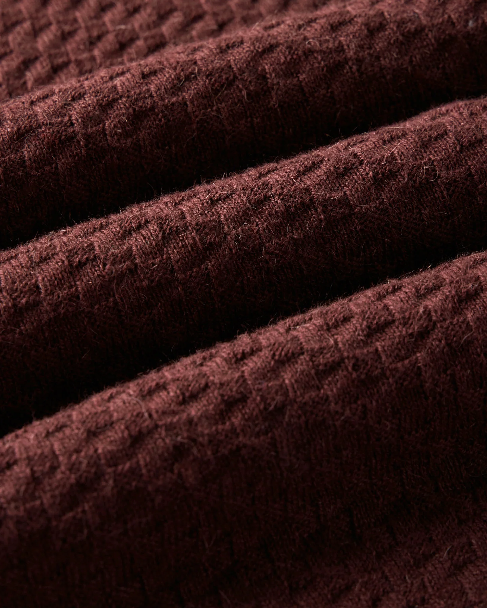 The Arlo Sweater Polo in Burgundy Texture Knit - Image 6
