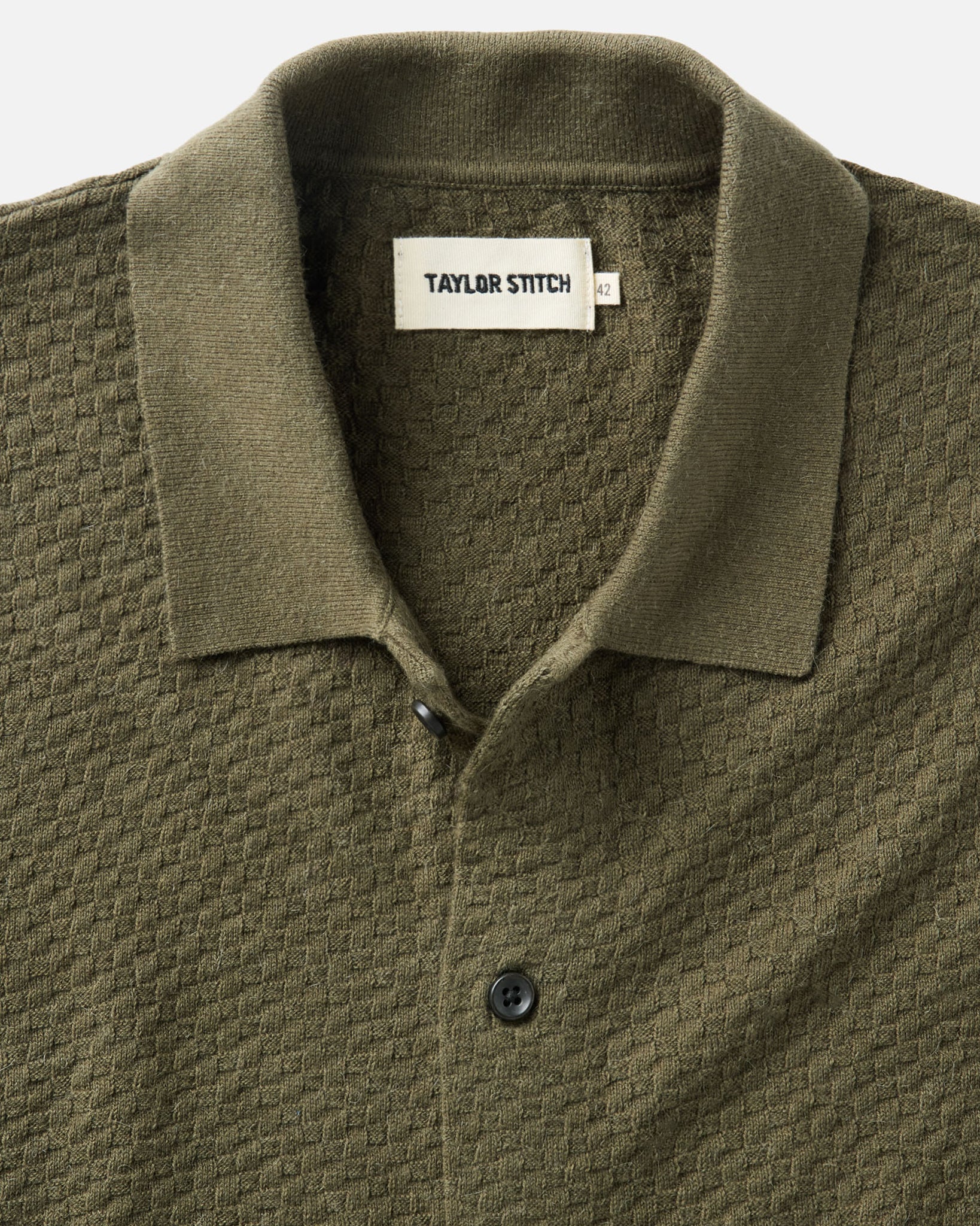The Arlo Sweater Polo in Cilantro Texture Knit - Image 4