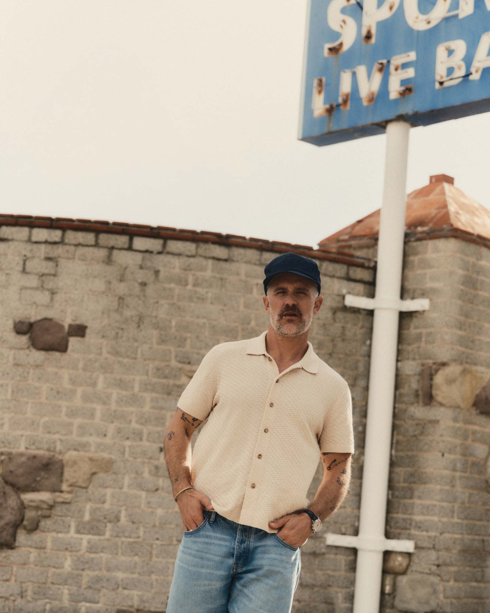 The Arlo Sweater Polo in Oat Texture Knit - Image 3