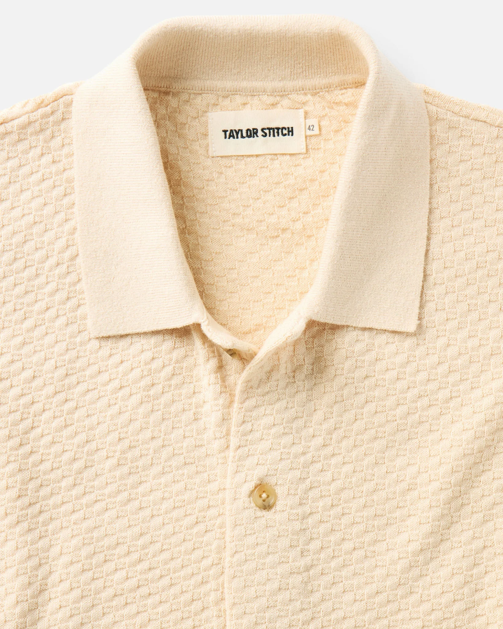 The Arlo Sweater Polo in Oat Texture Knit - Image 4