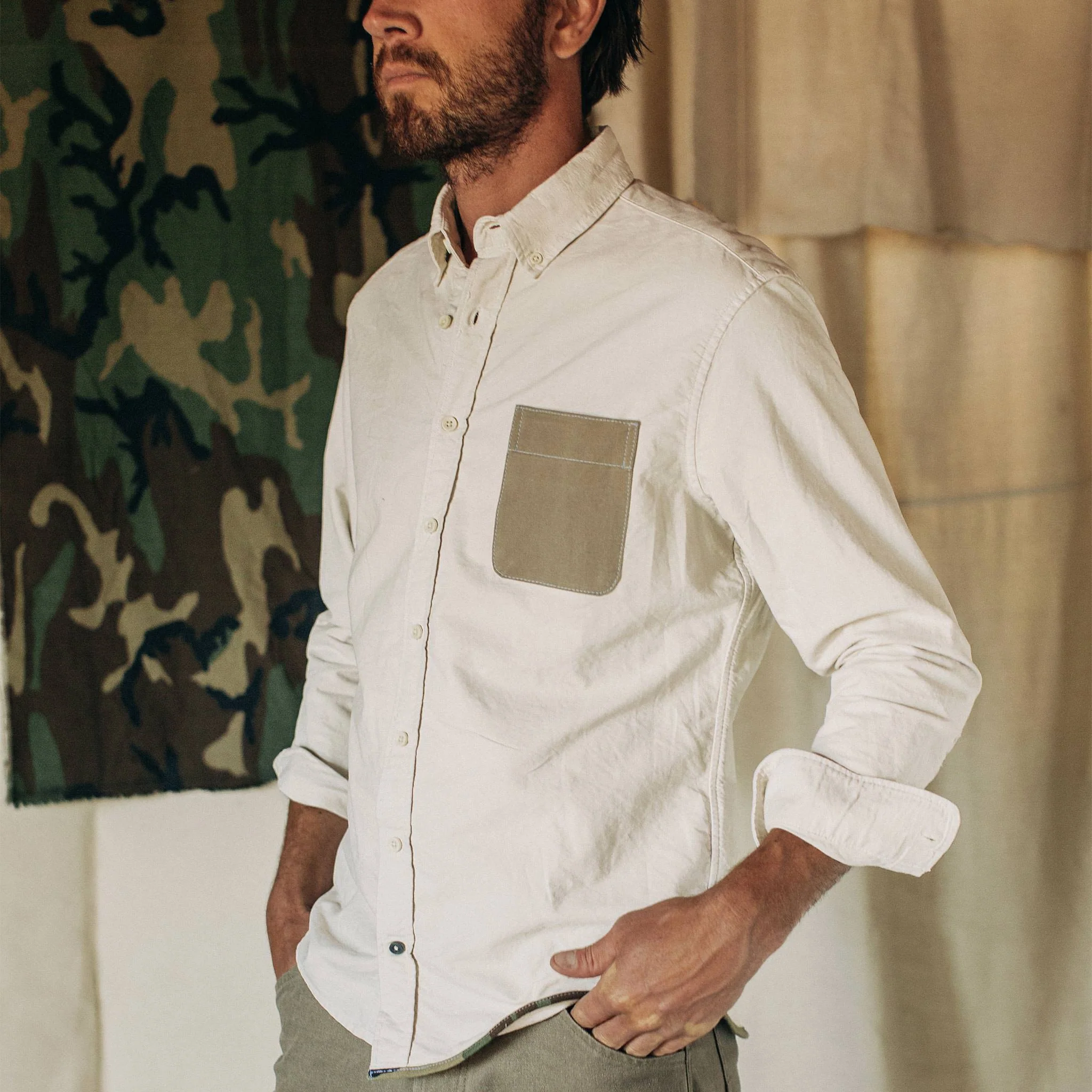 The Atelier and Repairs Jack in Washed White Oxford - Image 2