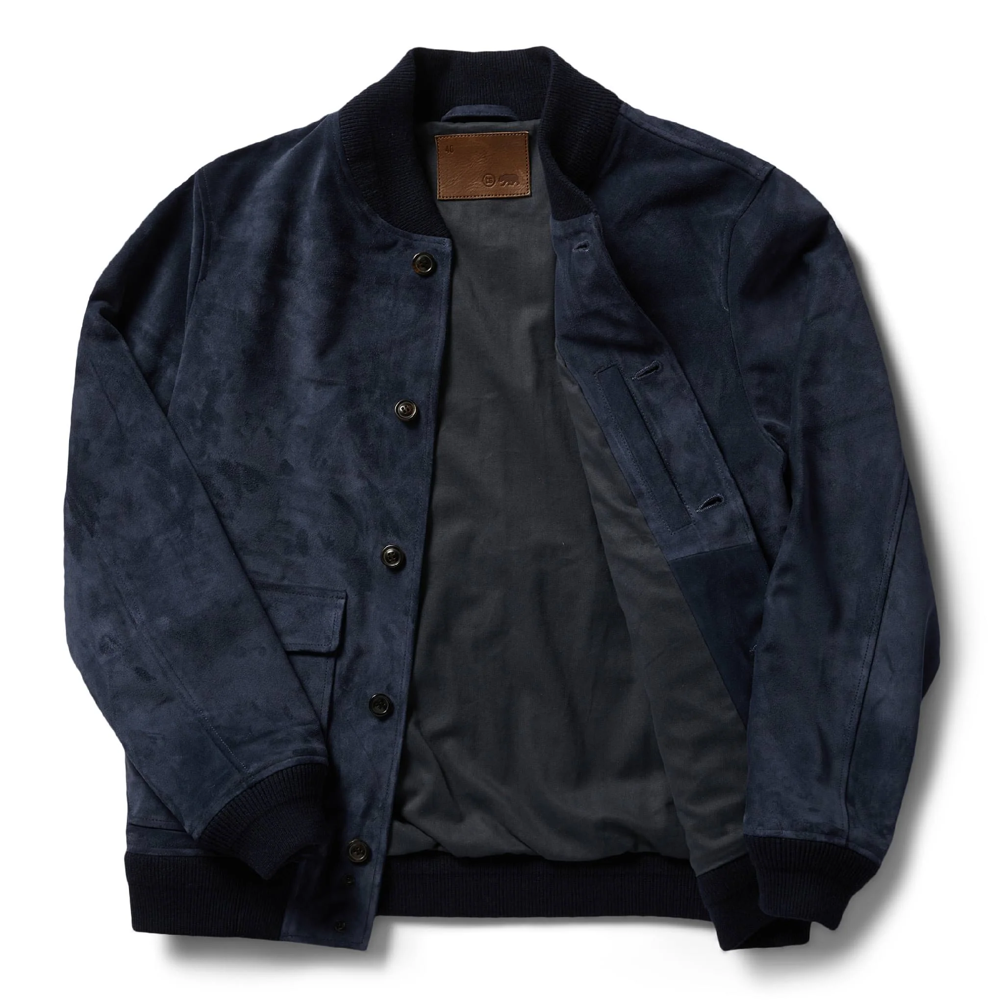 The Aviator Jacket in Midnight Suede - Image 10