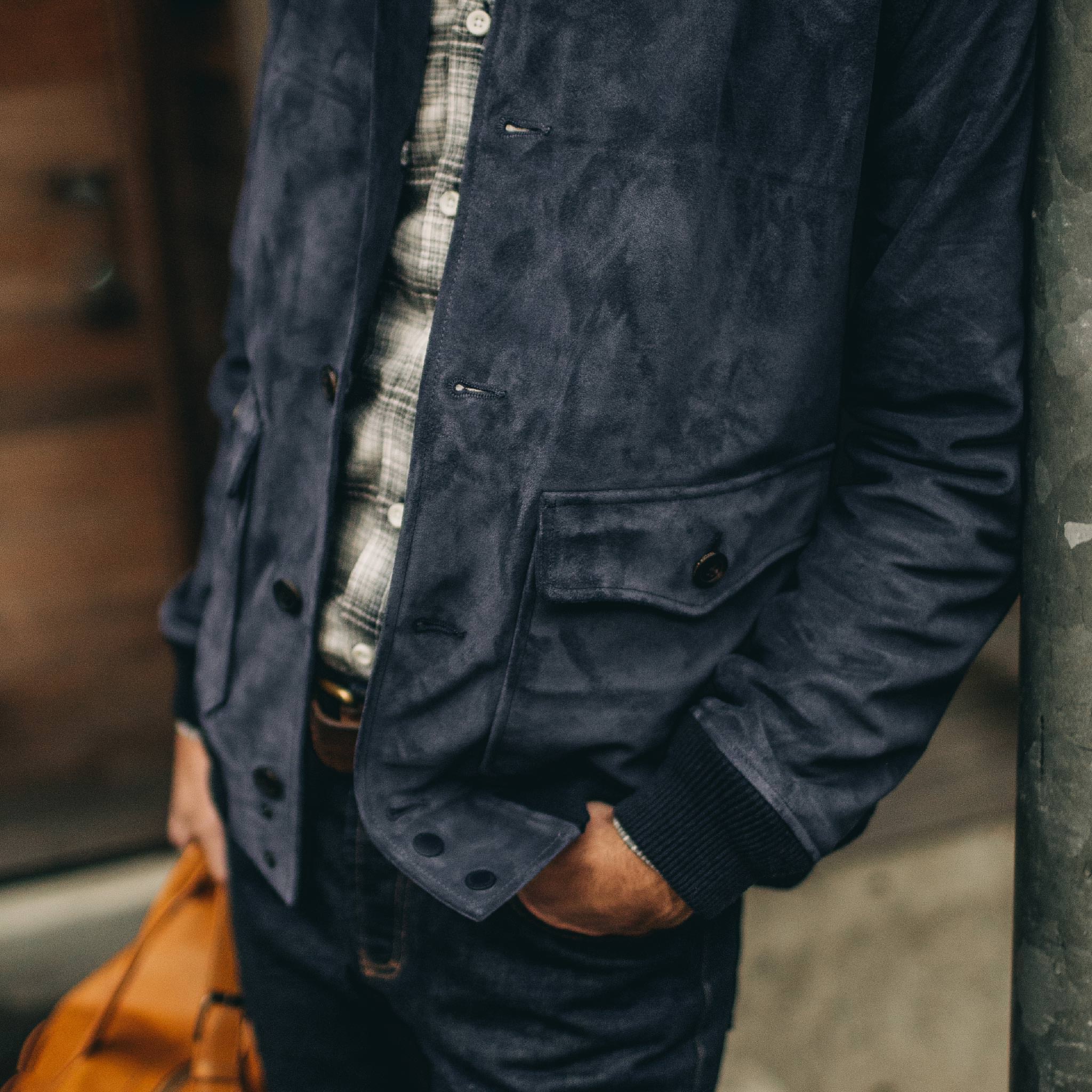 The Aviator Jacket in Midnight Suede - Image 4