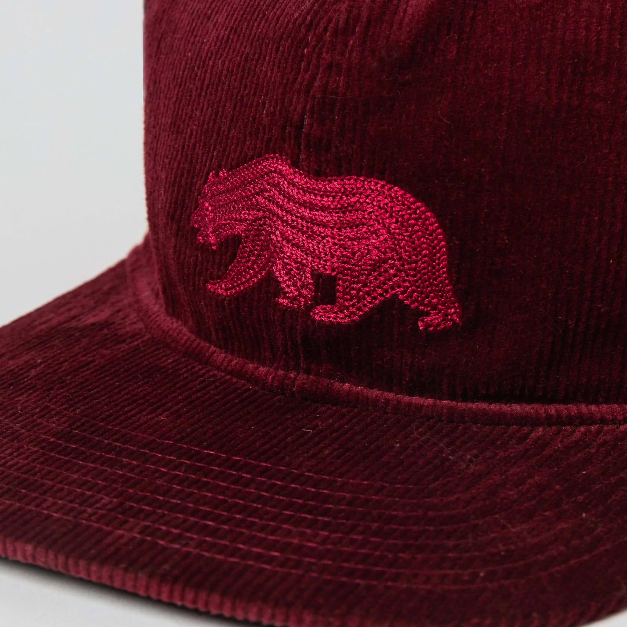The Ball Cap in Burgundy Cord - Image 5