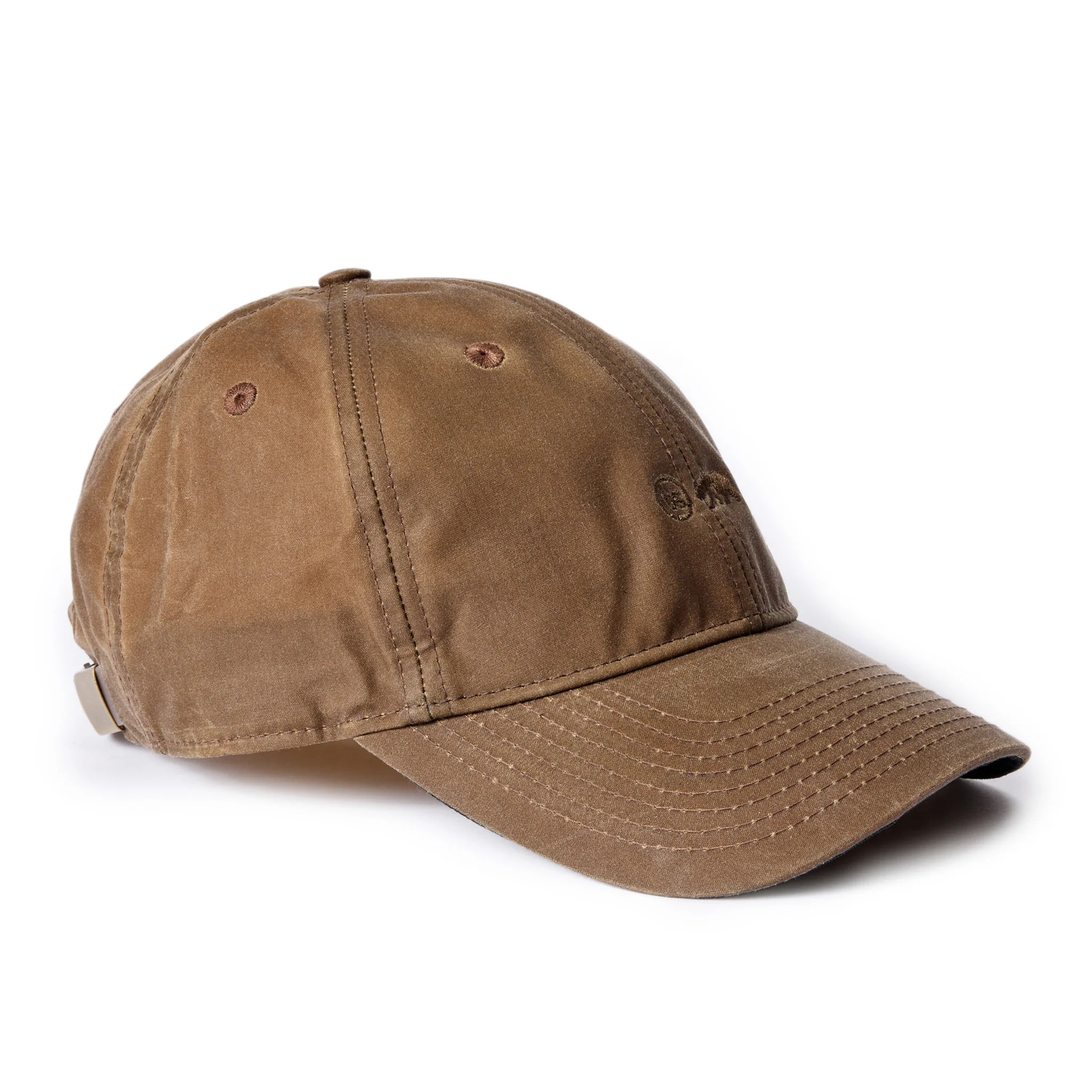 The Ball Cap in Dark Khaki Waxed Canvas - Image 4