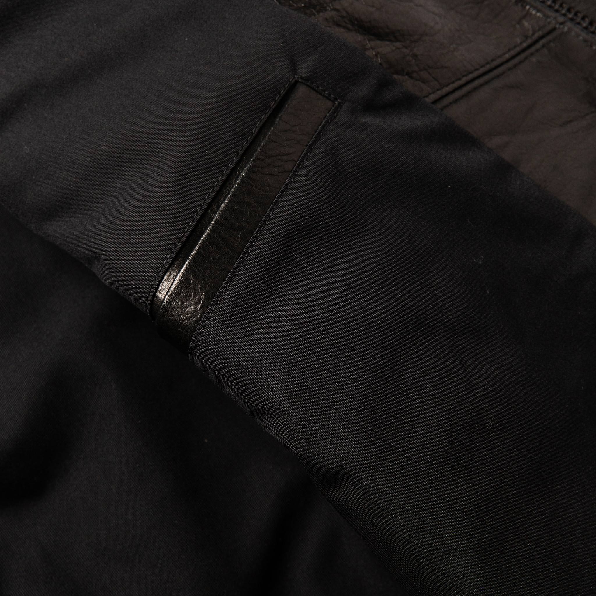 The Band Collar Moto Jacket in Black Steerhide - Image 12