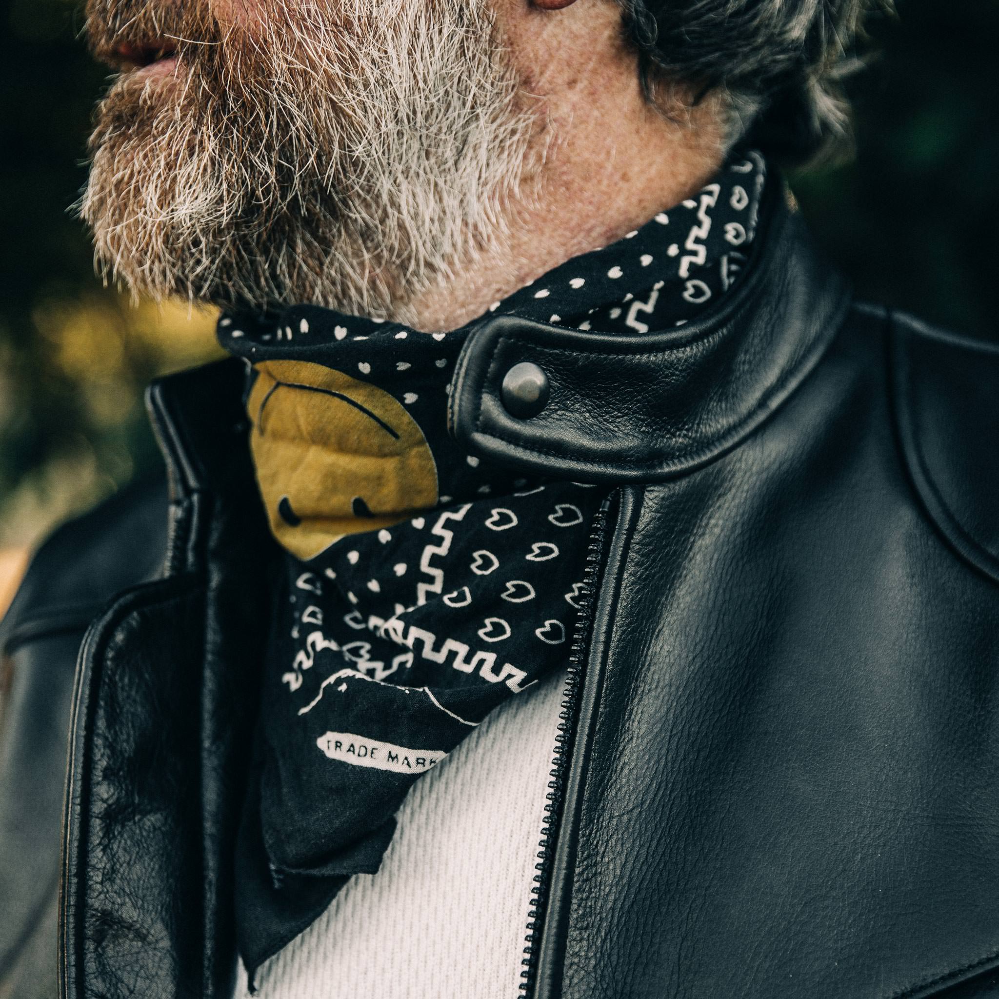 The Band Collar Moto Jacket in Black Steerhide - Image 6