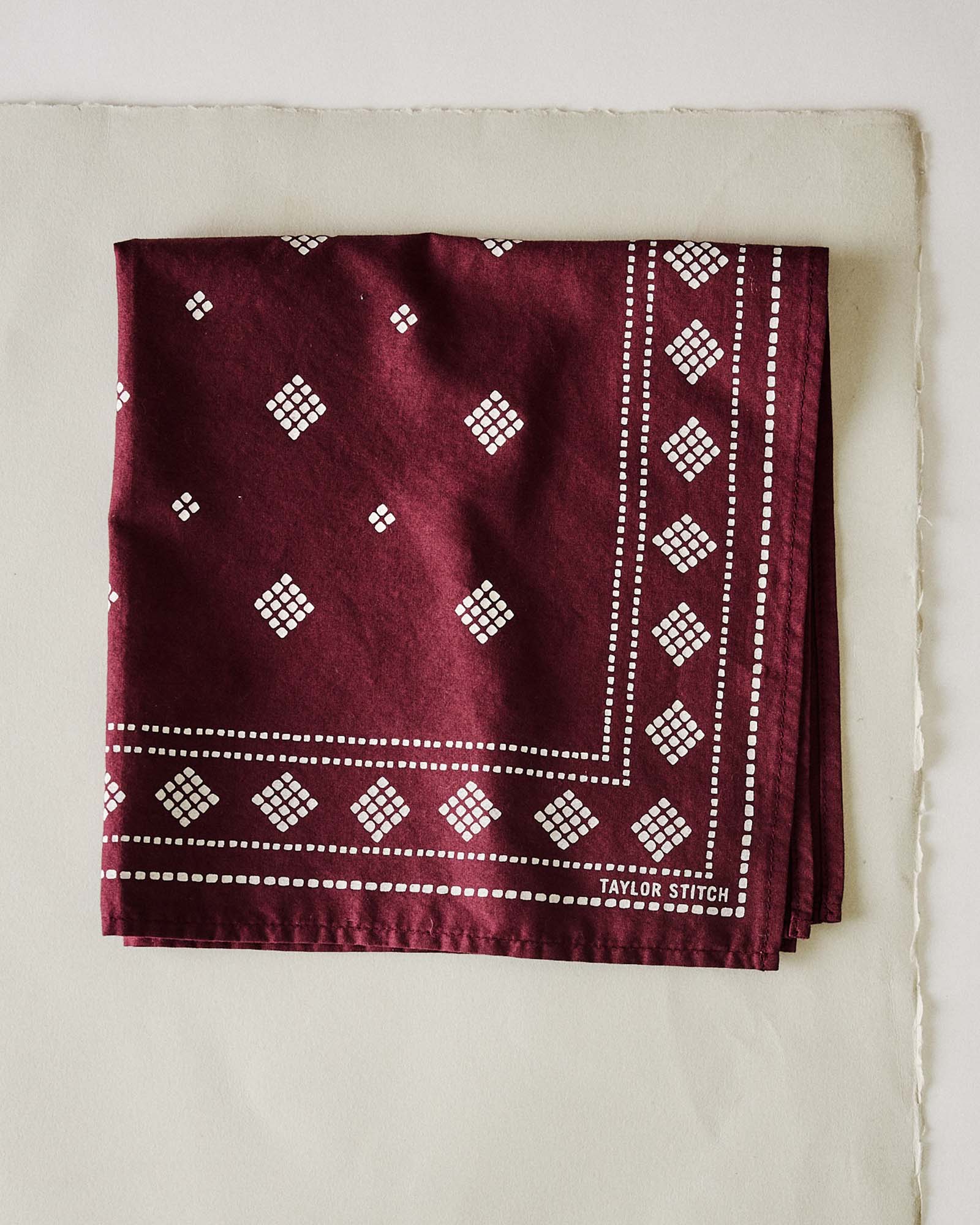The Bandana in Dried Cherry Diamond - Image 2
