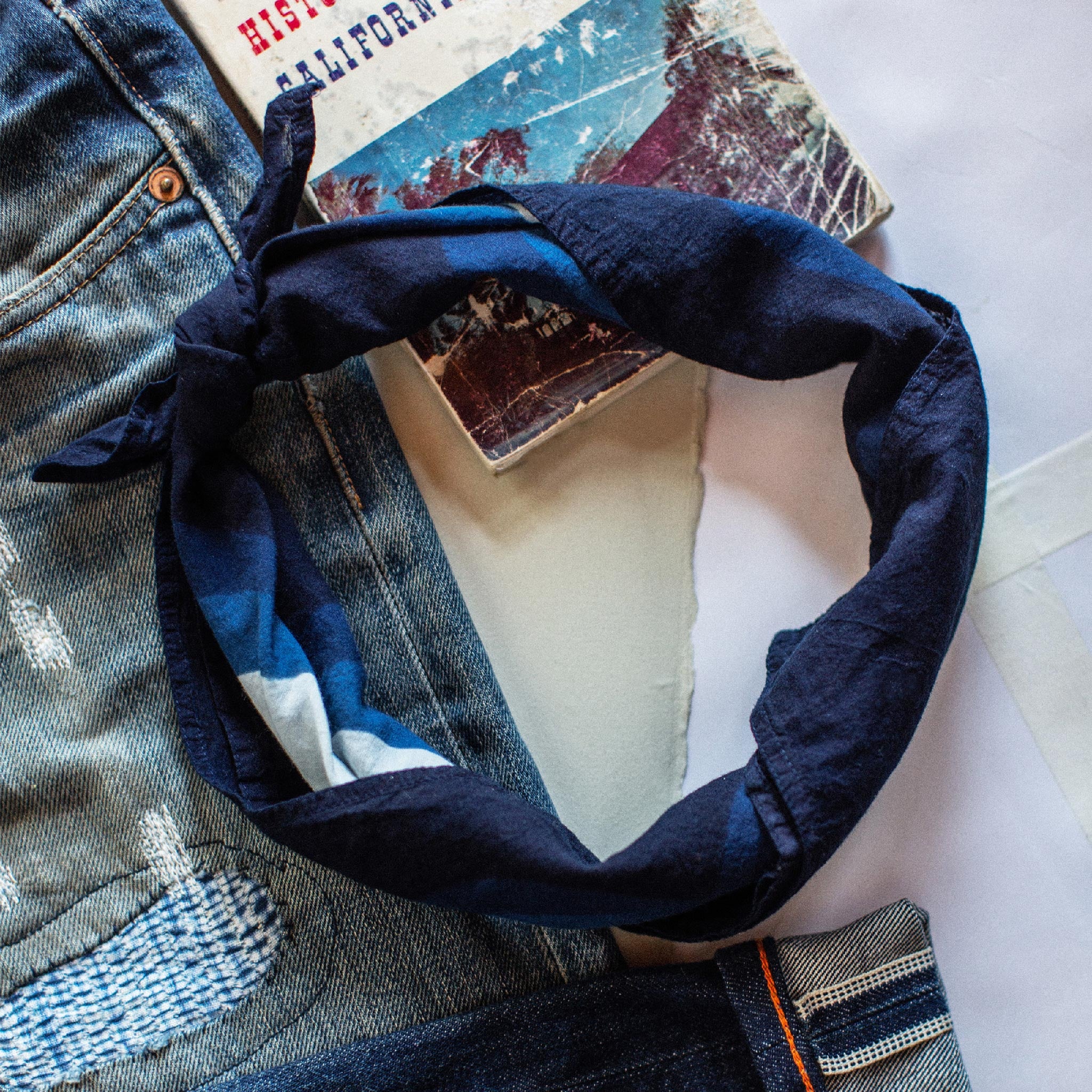The Bandana in Natural Indigo Petal - Image 2